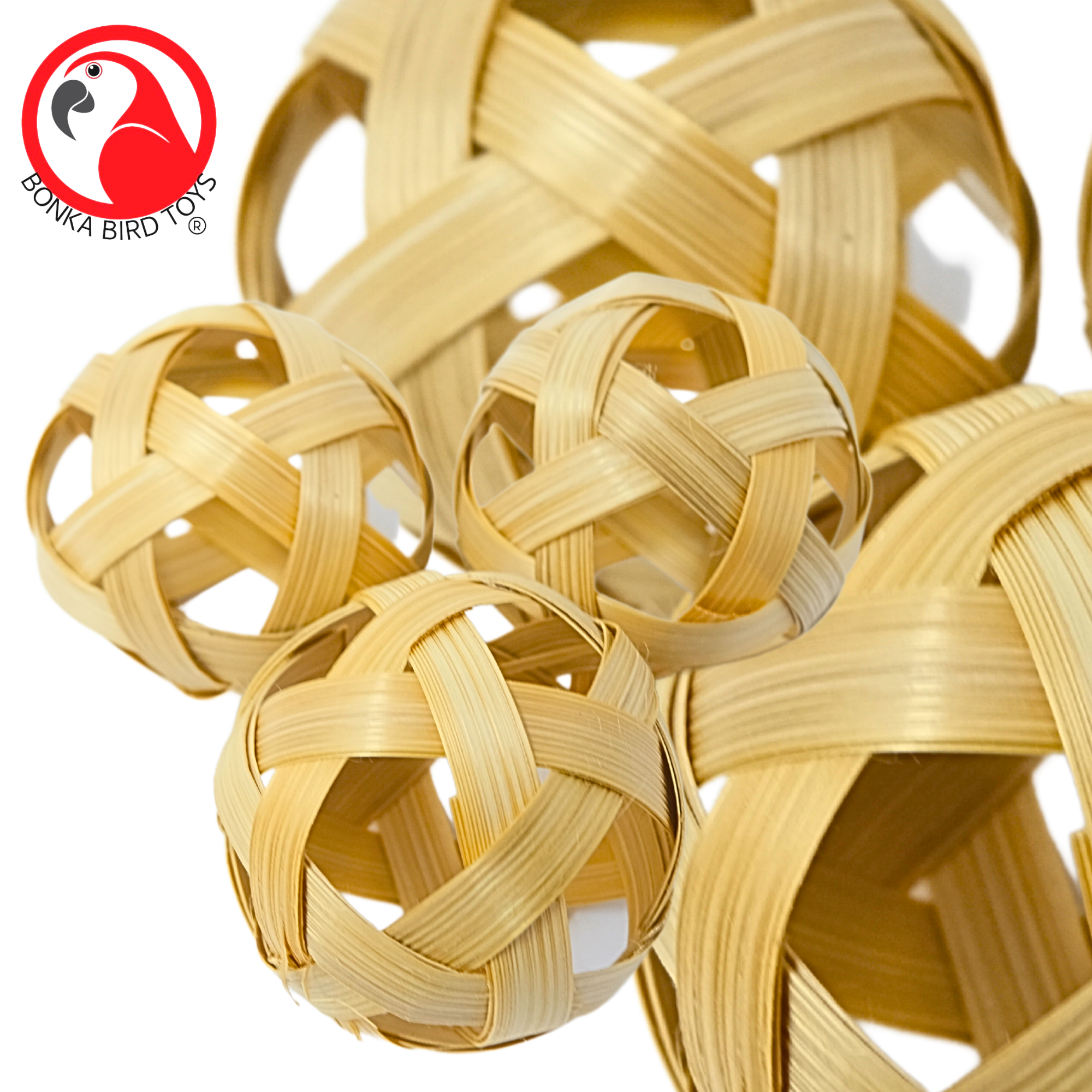 3485 PK3 Natural 3 Inch Bamboo Balls - Bonka Bird Toys