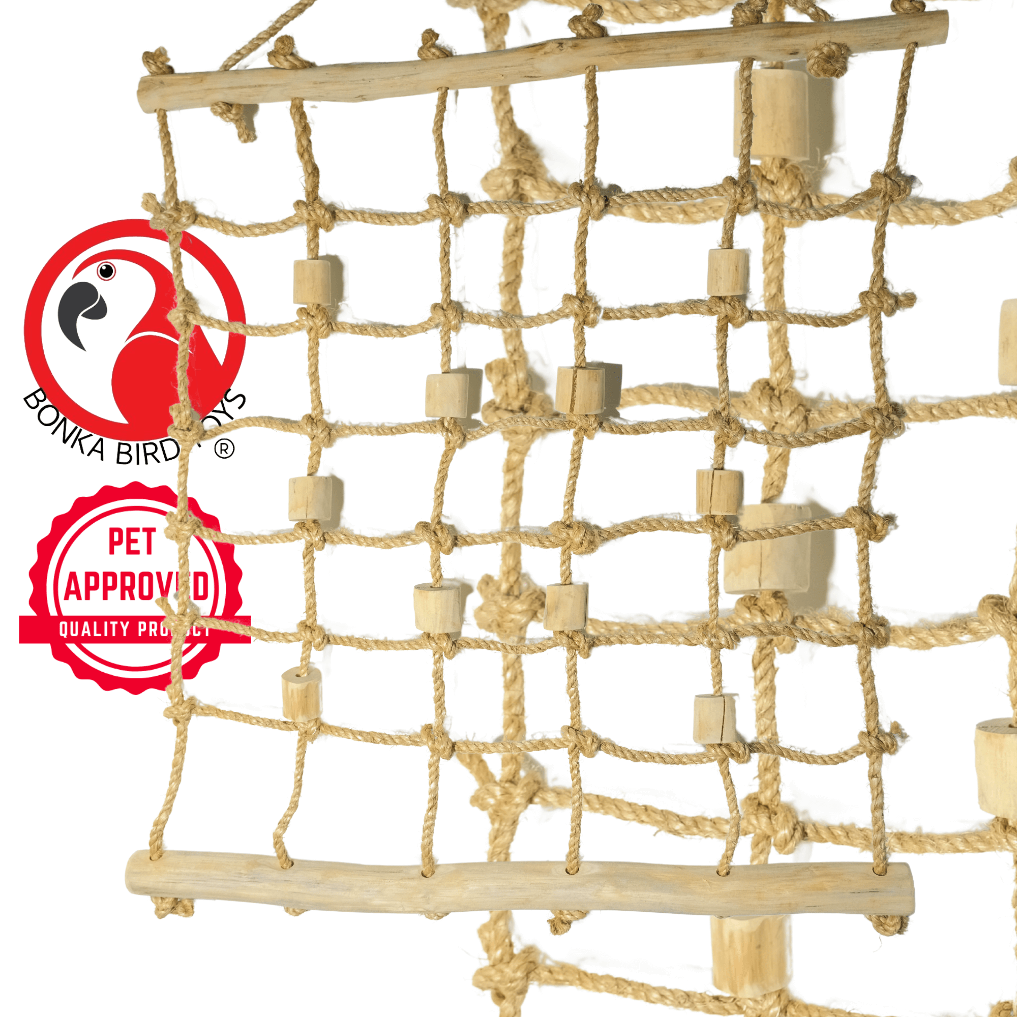 2656 Large Hemp Java Cargo Net - Bonka Bird Toys