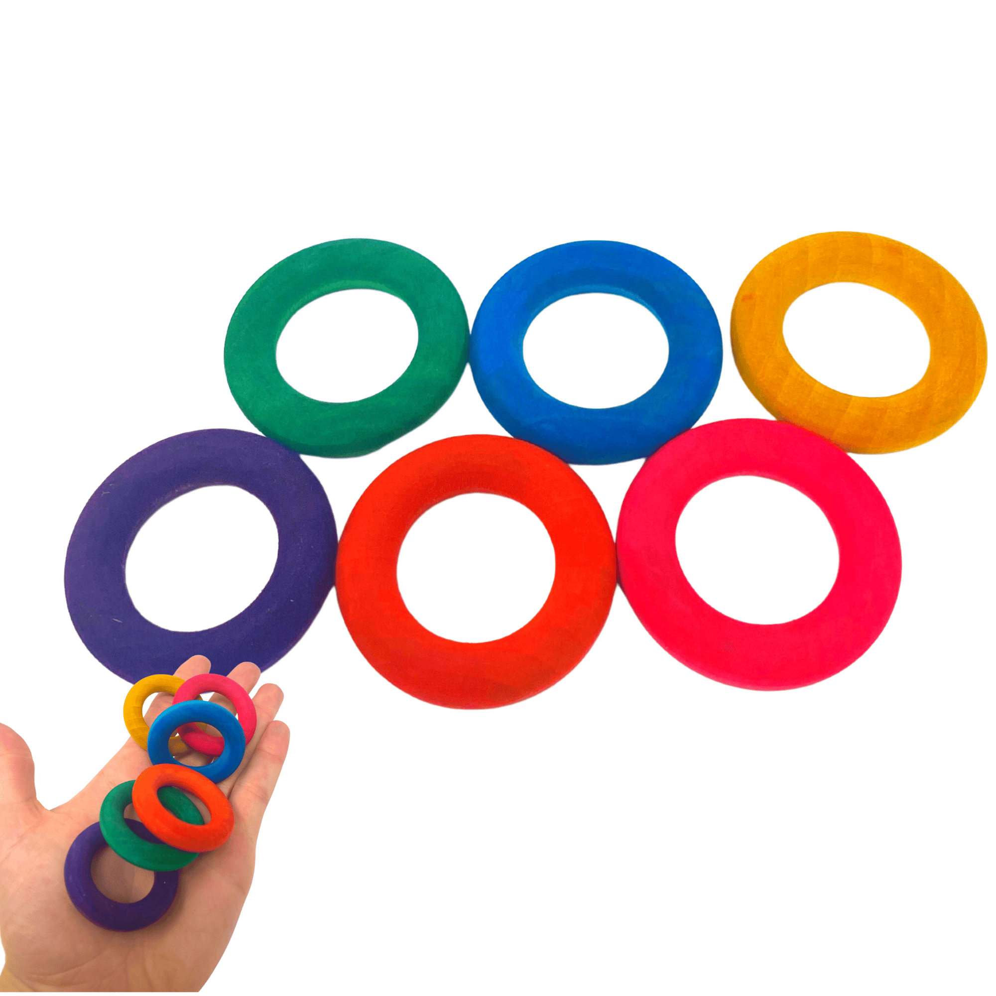 2934 PK6 1-3/4" Wood Ring Toss - Bonka Bird Toys