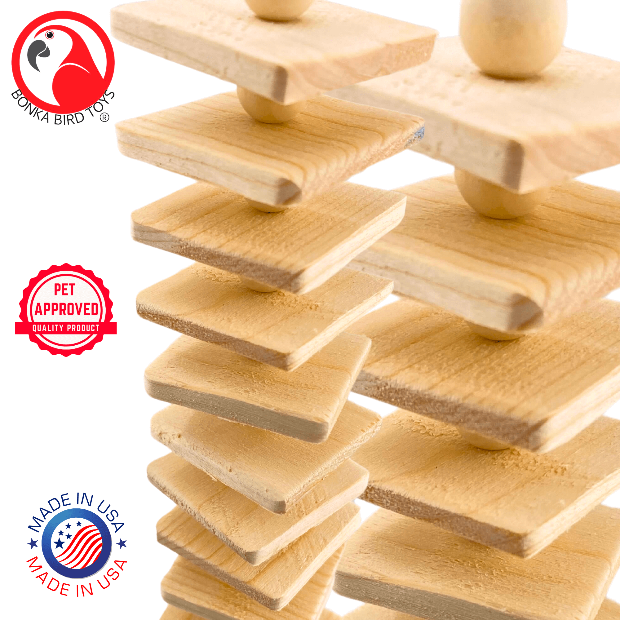 973 Natural Long Mini Step - Bonka Bird Toys