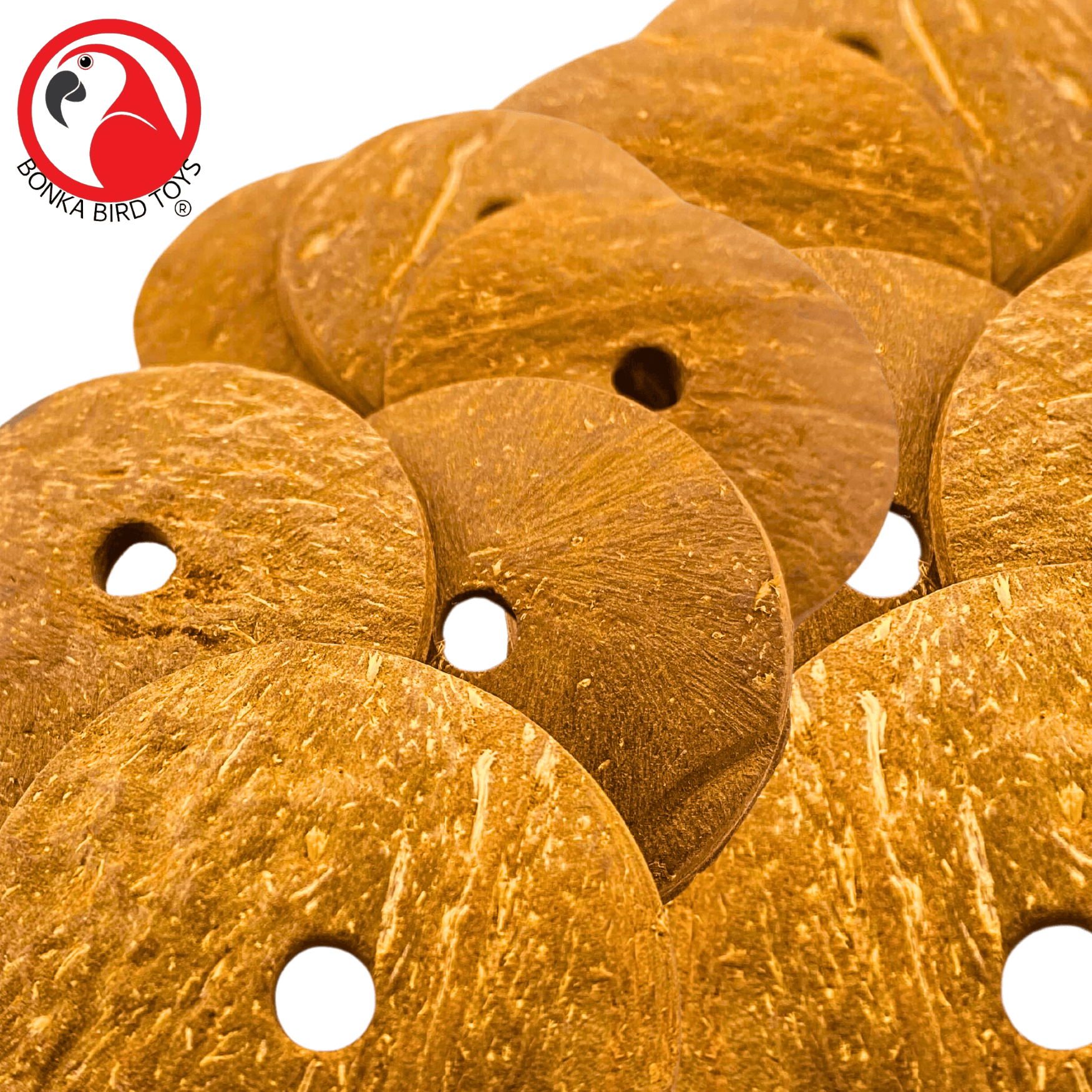 1252 Pk6 Small Coconut Disks - Bonka Bird Toys