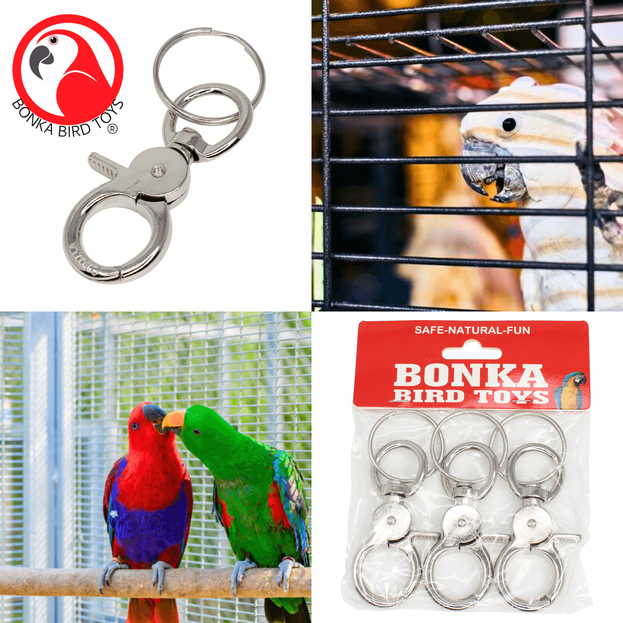 1321 Ring Claw Cage Door Lock - Bonka Bird Toys