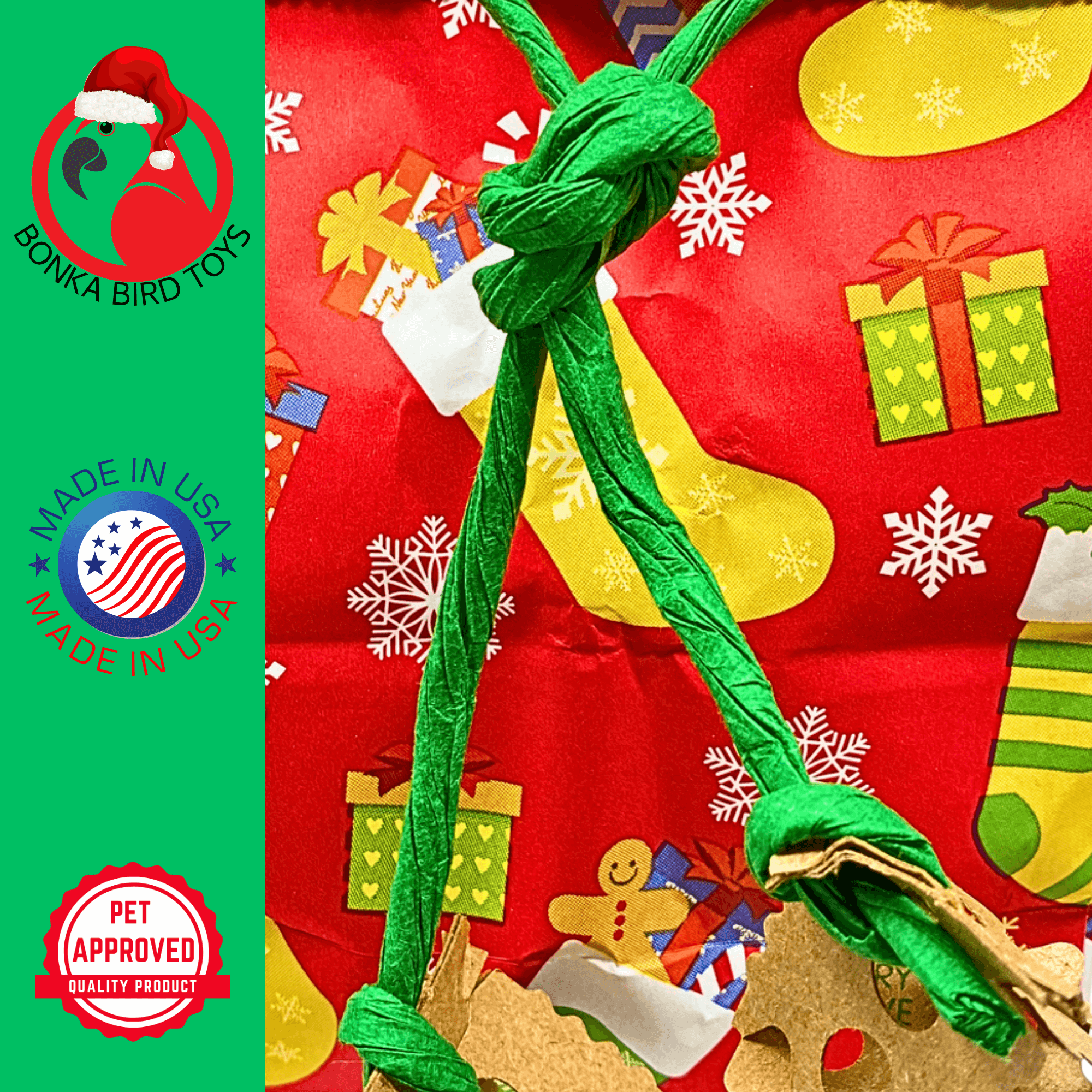 2753 Christmas Stocking Treat Bag - Bonka Bird Toys