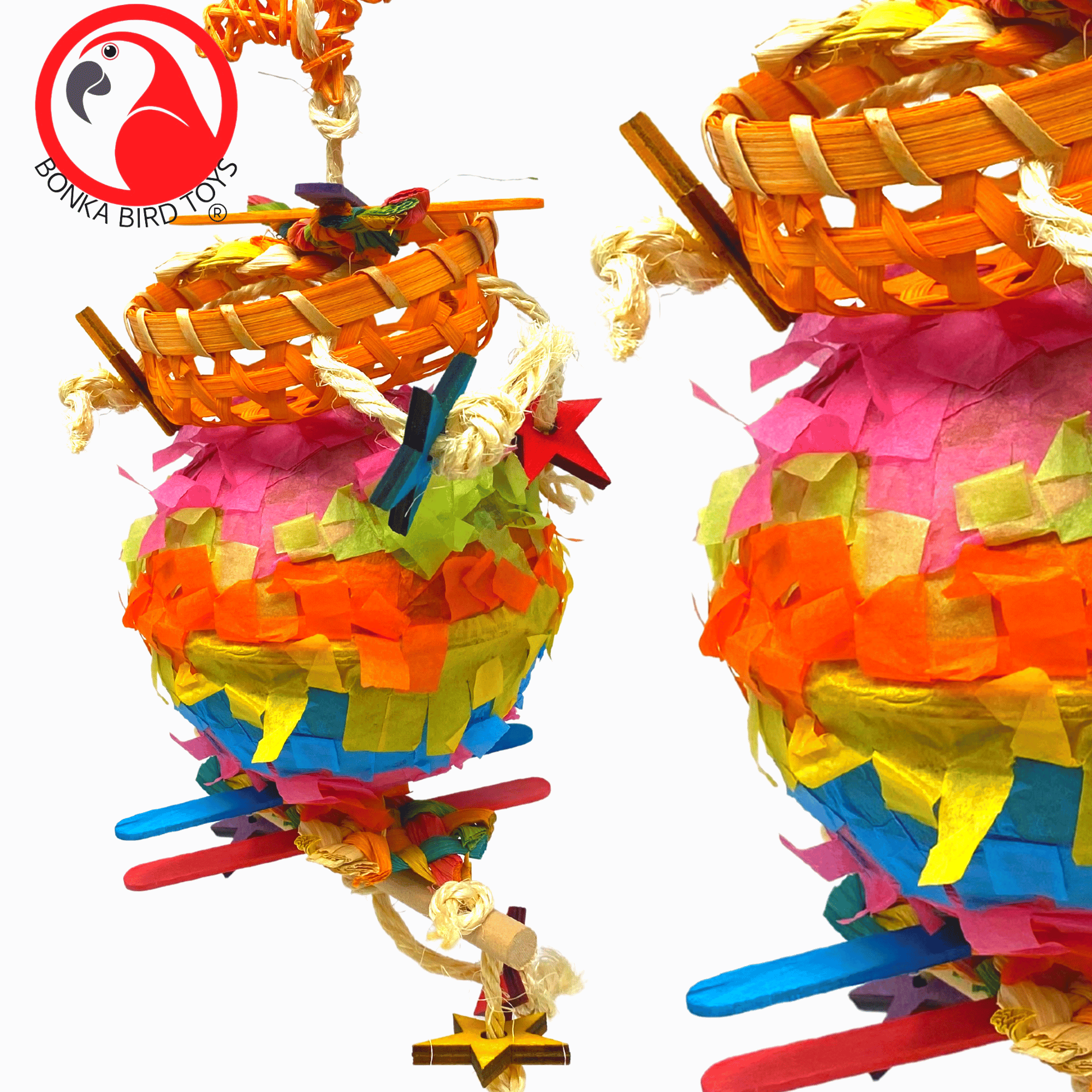 2247 Round Foraging Star PiΓ±ata - Bonka Bird Toys