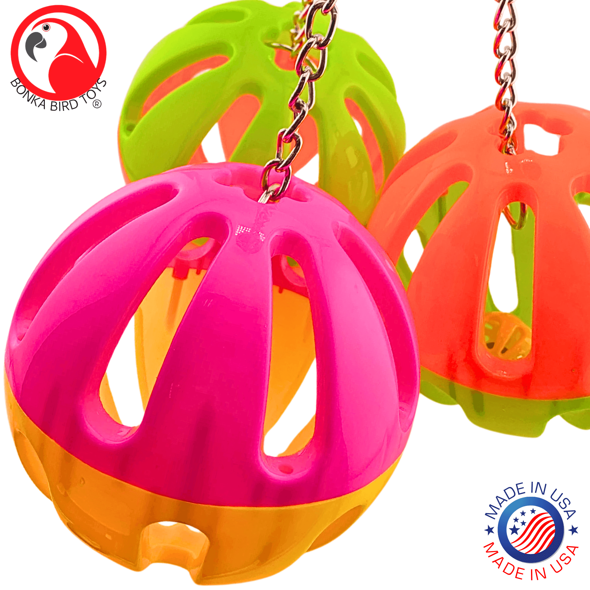 1479 Huge Plastic Three Ball - Bonka Bird Toys