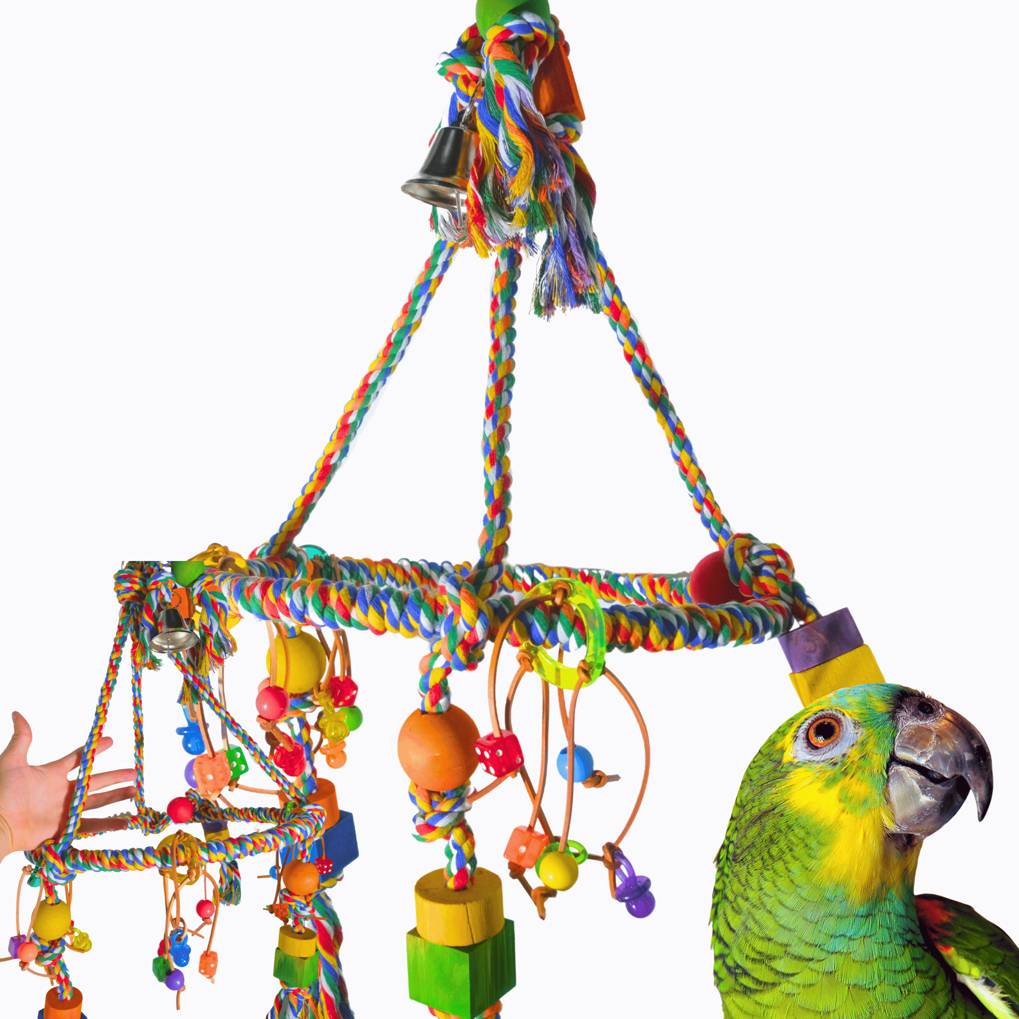 1111 Huge Pyramid Rope Swing - Bonka Bird Toys