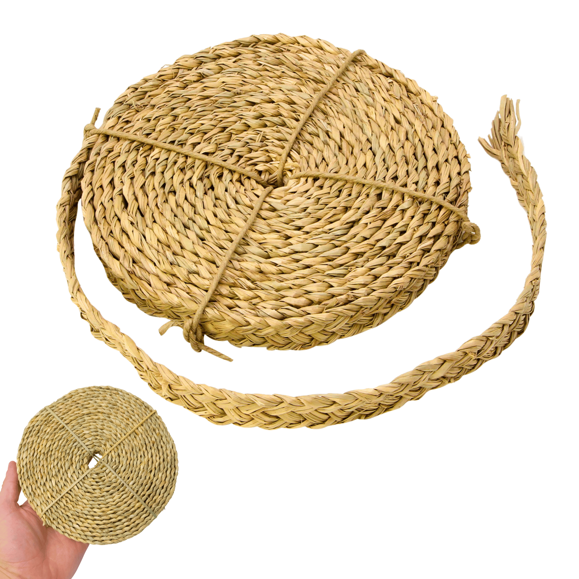 3851 5/8" Seagrass Braided Rope 20 Ft - Bonka Bird Toys