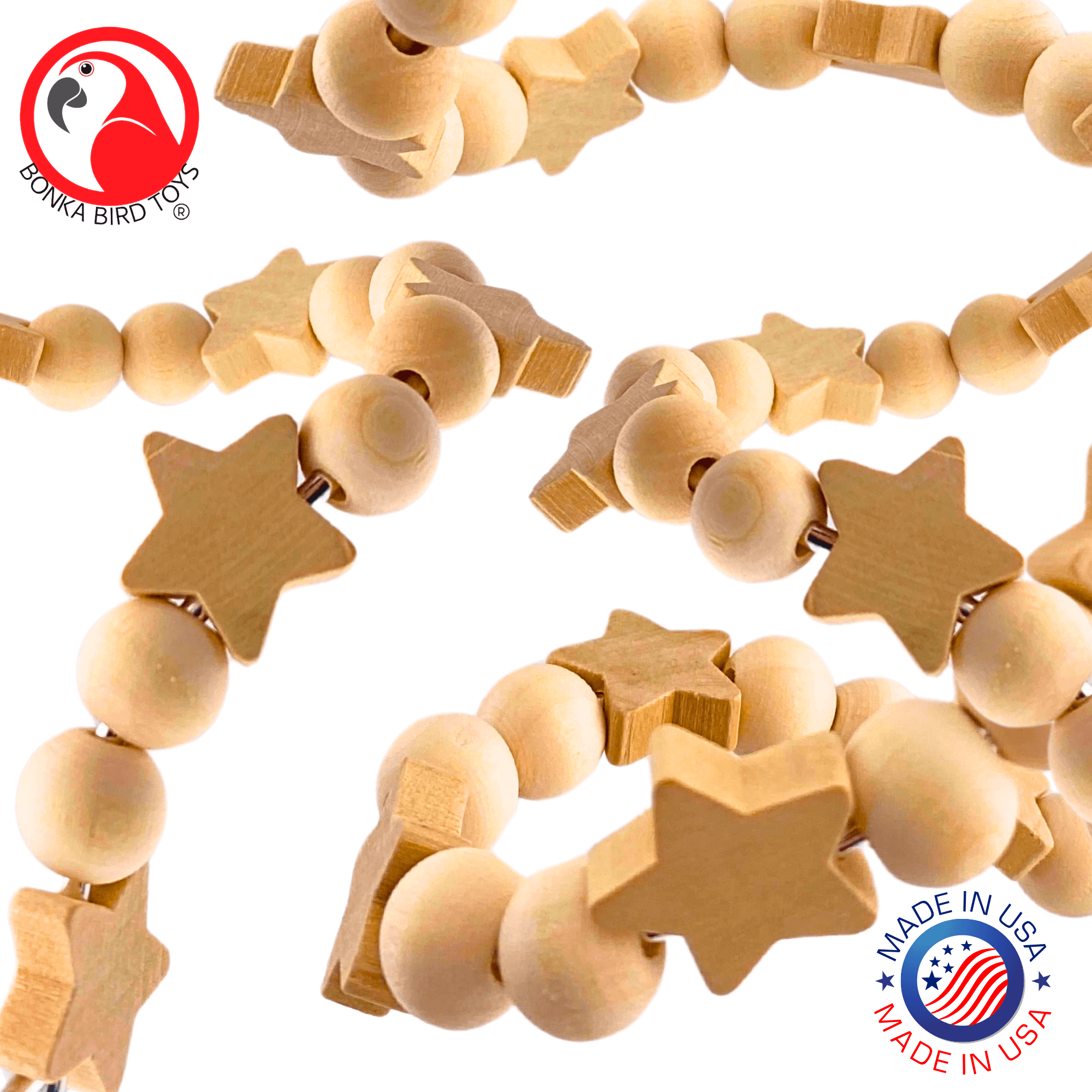 1191 Natural Starry Spiral - Bonka Bird Toys