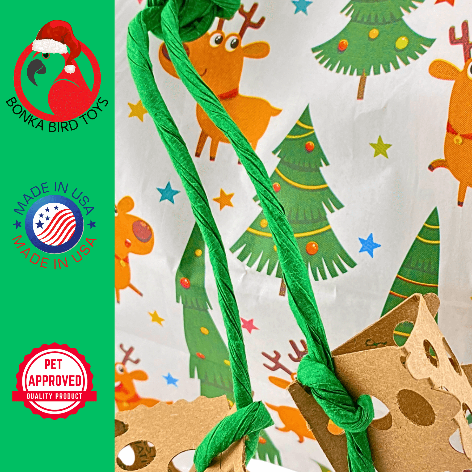 2750 Christmas Rudolph Treat Bag - Bonka Bird Toys