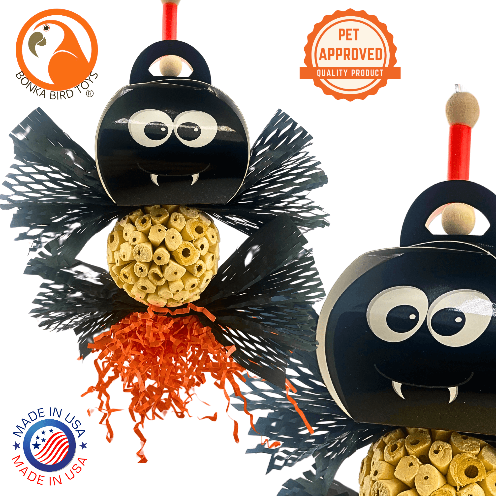 2716 Spooky Halloween Spider - Bonka Bird Toys