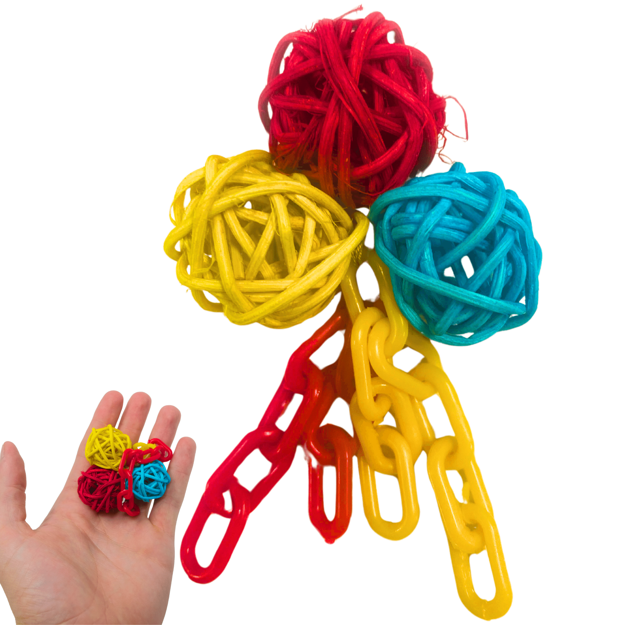 2529 Ball and Chain Foot Toy BOGO BUNDLE BUY ONE GET ONE FREE! - Bonka Bird Toys