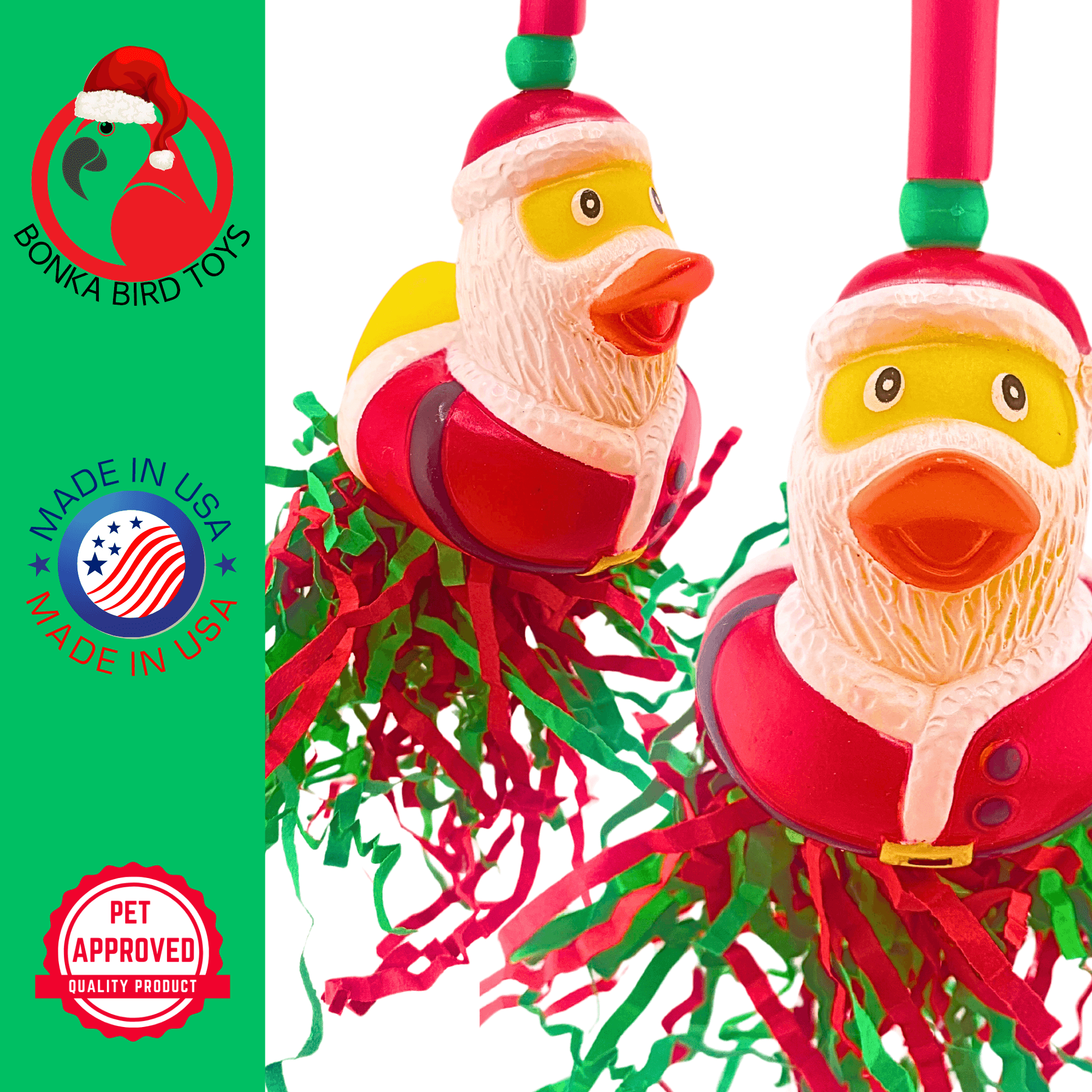 2728 Christmas Santa Duck - Bonka Bird Toys