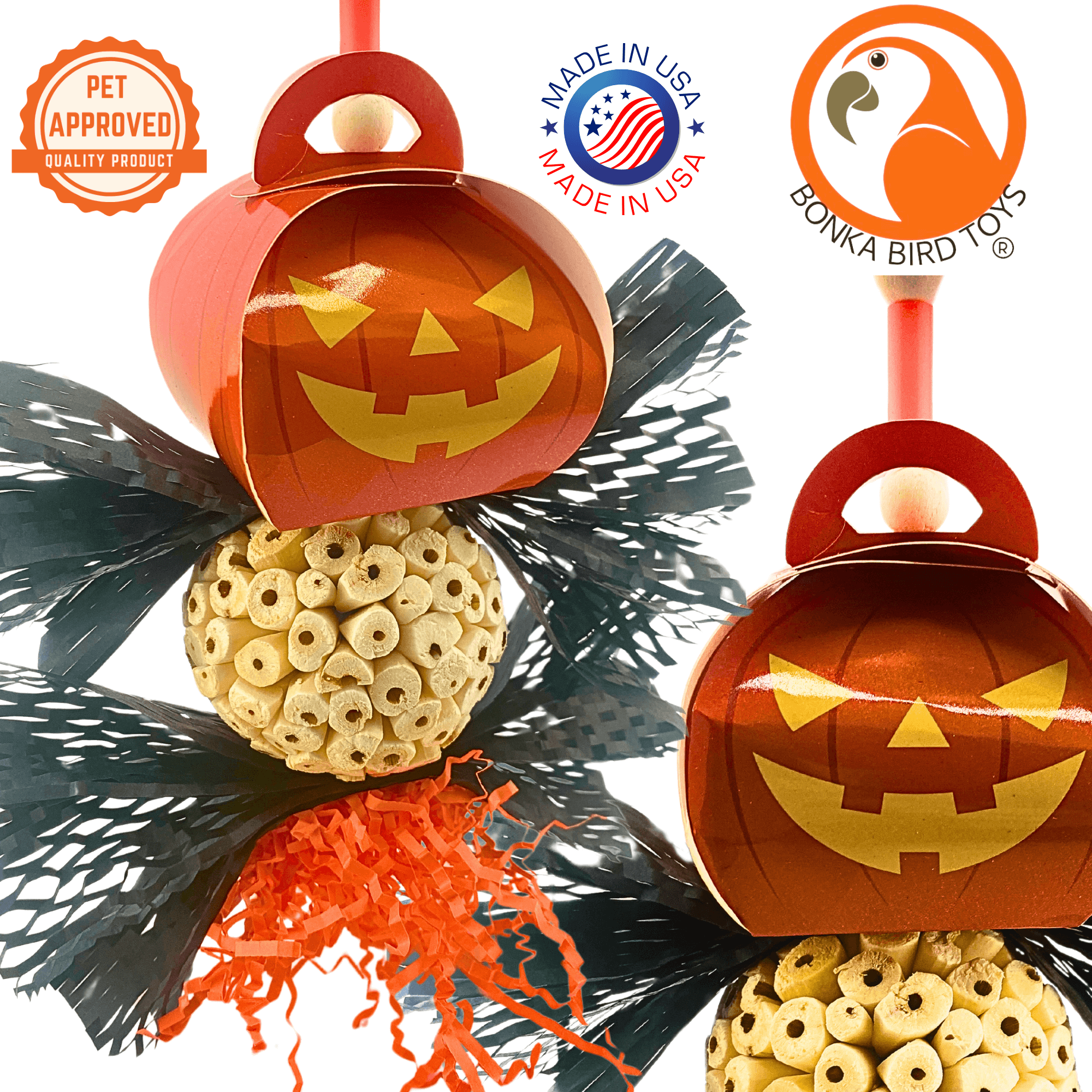 2717 Spooky Halloween Pumpkin - Bonka Bird Toys