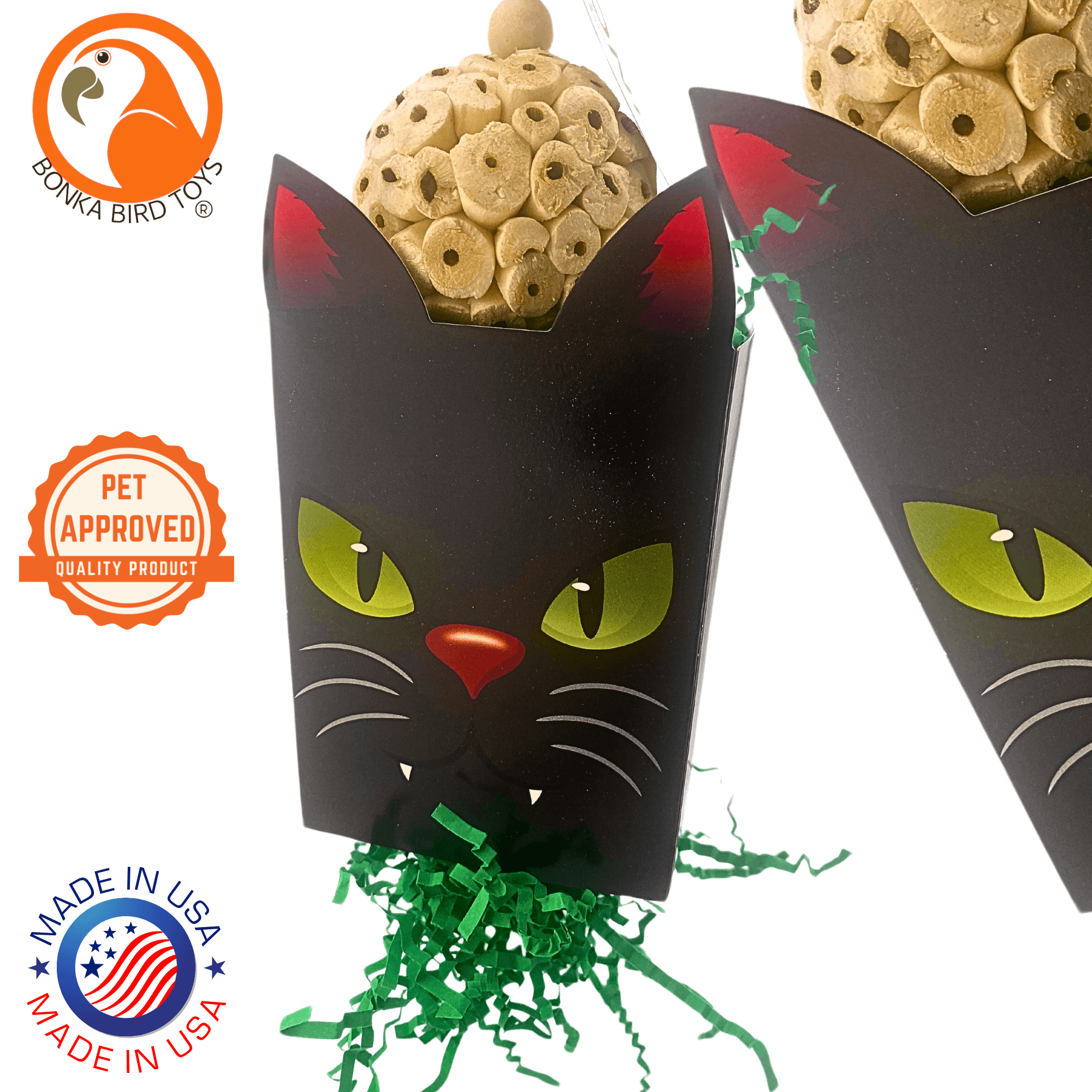 2686 Halloween Spooky Cat Box - Bonka Bird Toys