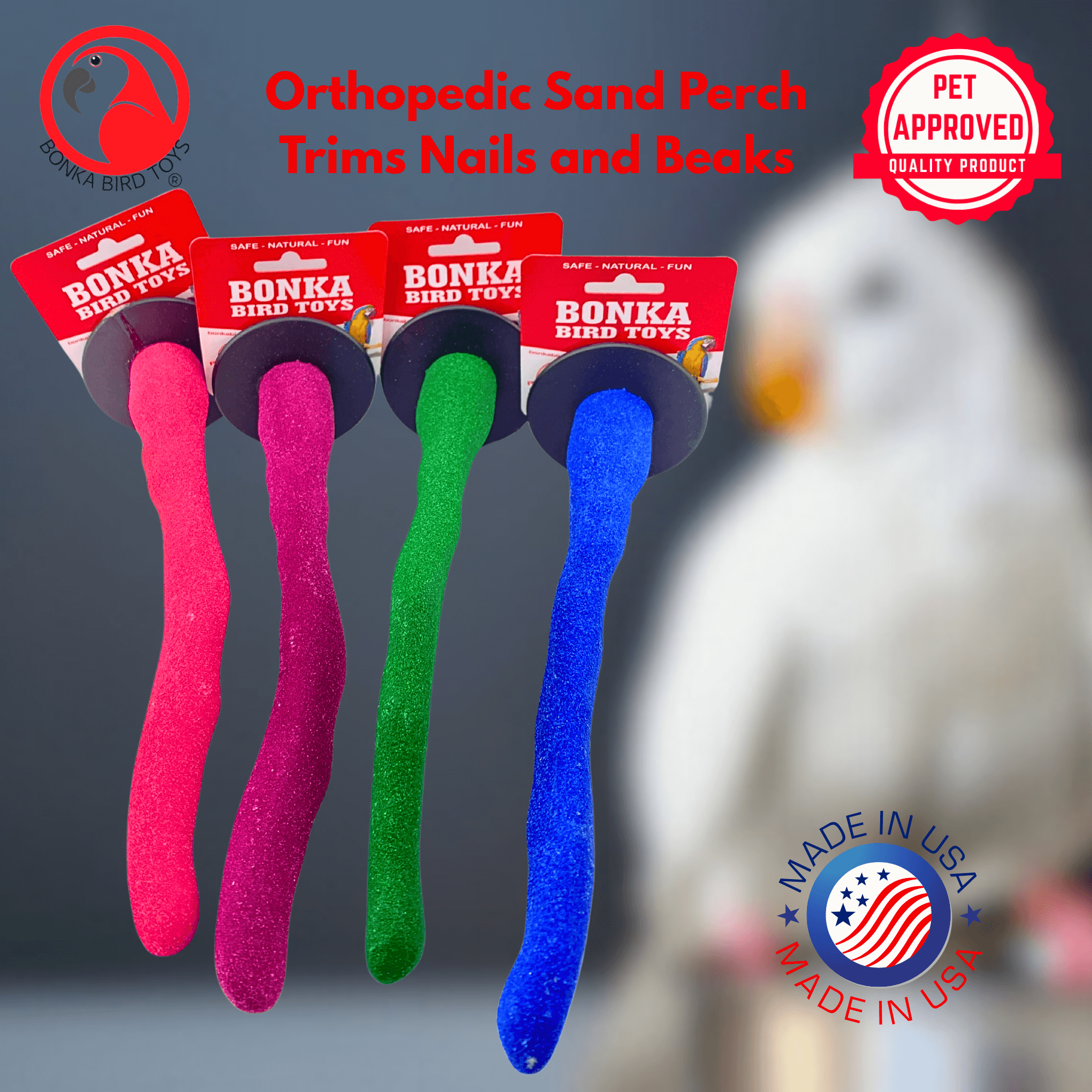 1435 Small Orthopedic Sand Perch - Bonka Bird Toys
