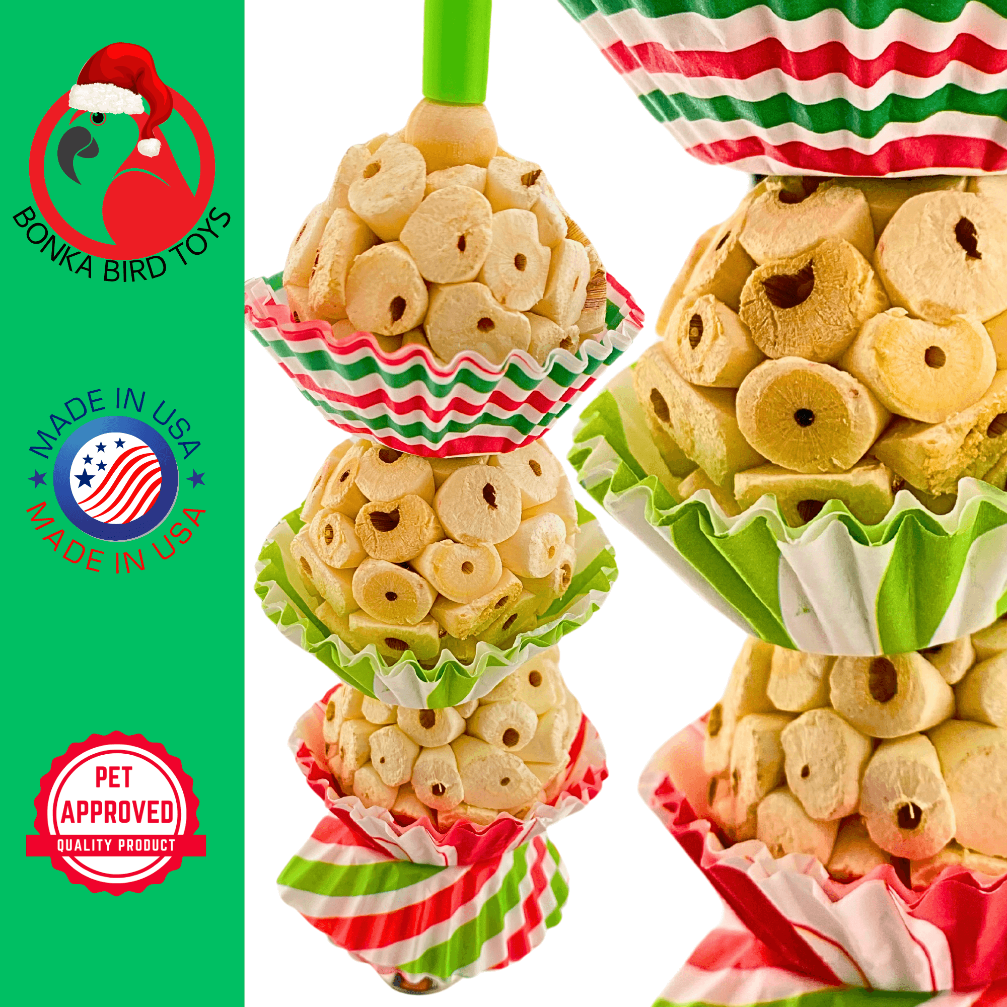 2747 Christmas Three Mini Cake - Bonka Bird Toys