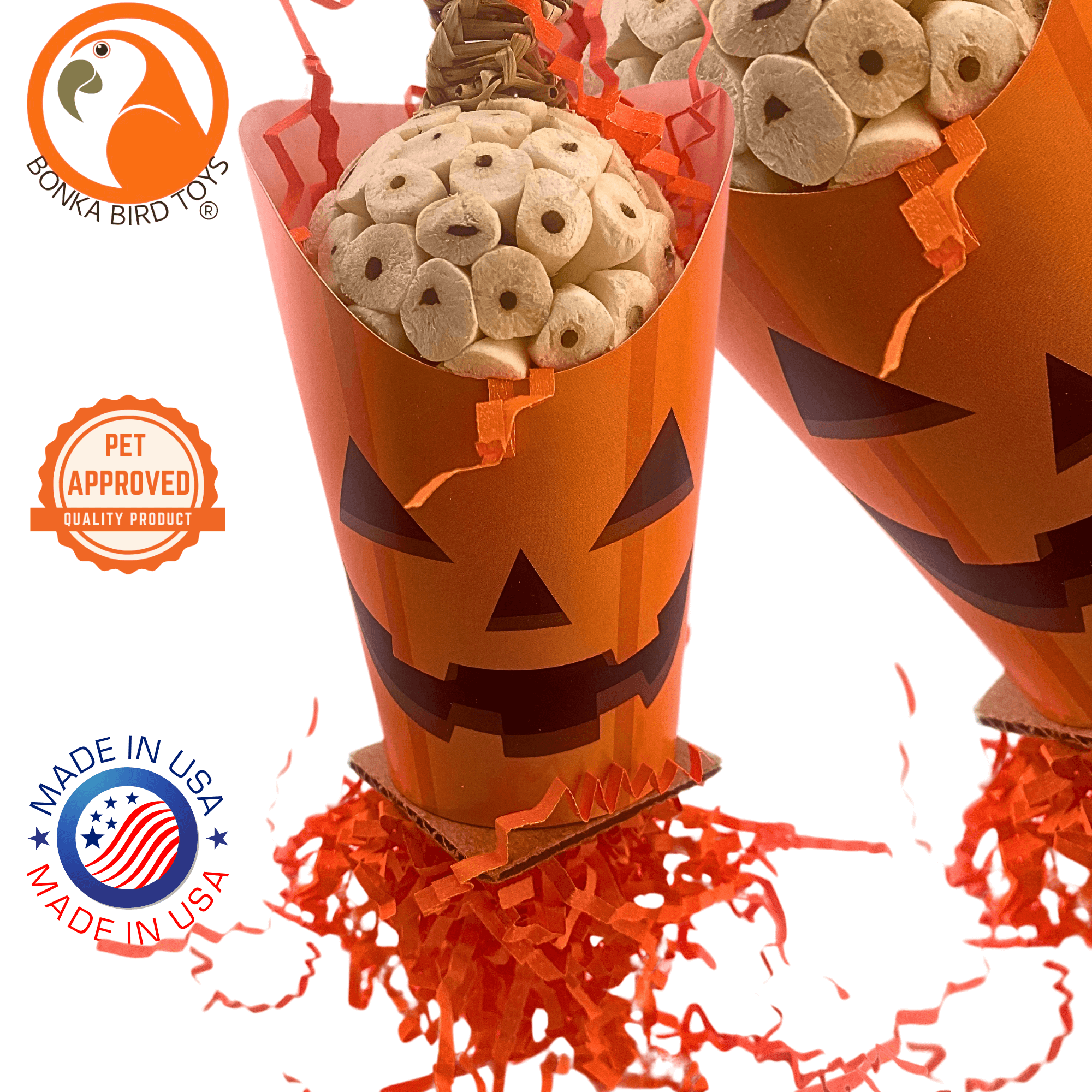 2705 Halloween Pumpkin Cup - Bonka Bird Toys