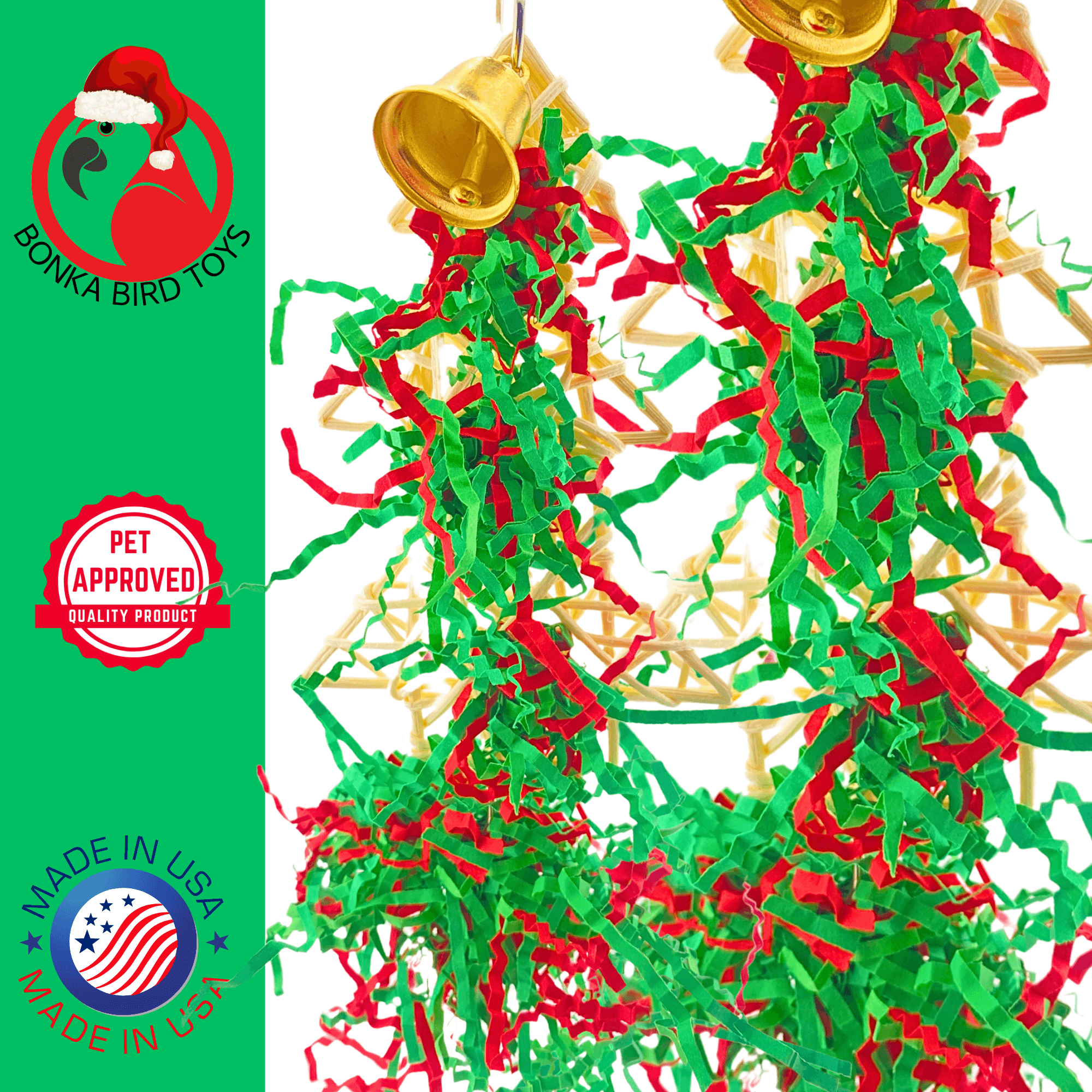 2736 Large Shred Christmas Tree - Bonka Bird Toys
