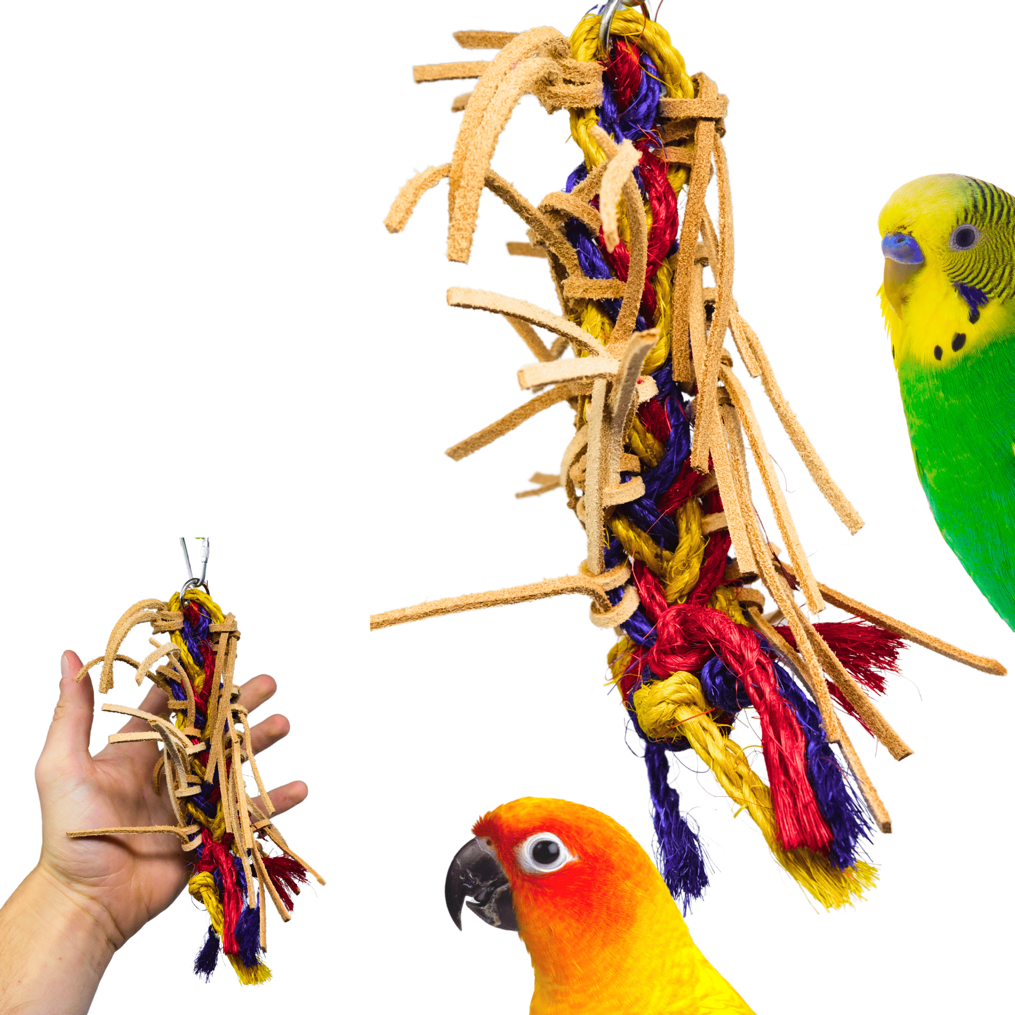 2621 Small Leather Braid - Bonka Bird Toys
