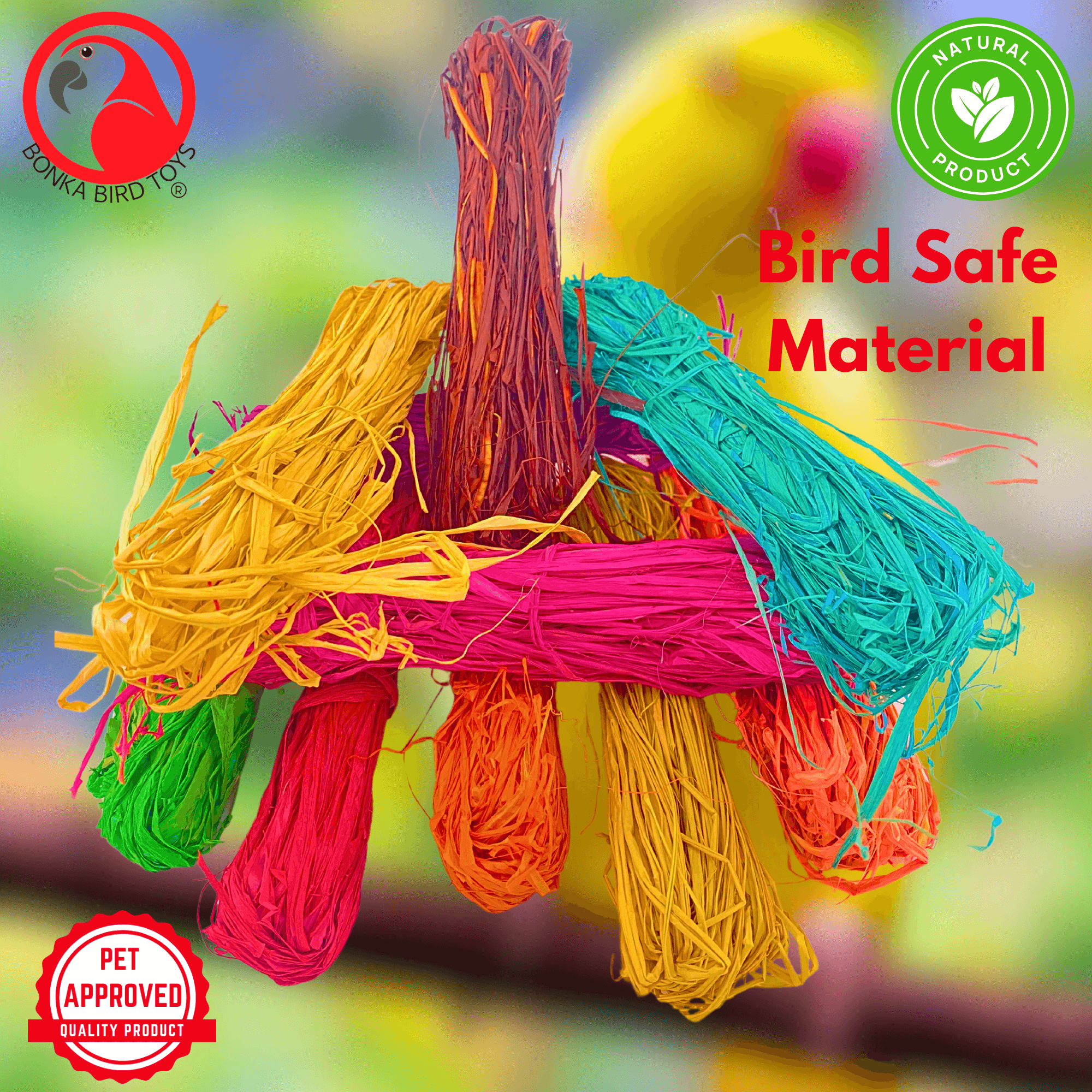 1153 Pk1 Raffia Bundle - Bonka Bird Toys