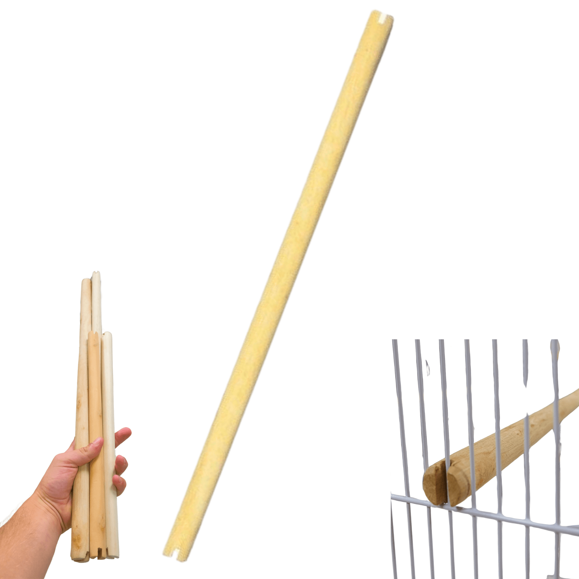 Pine Dowel Perch 18"Long 1/2" Diameter fits Kings Cages ES 1814 - Bonka Bird Toys