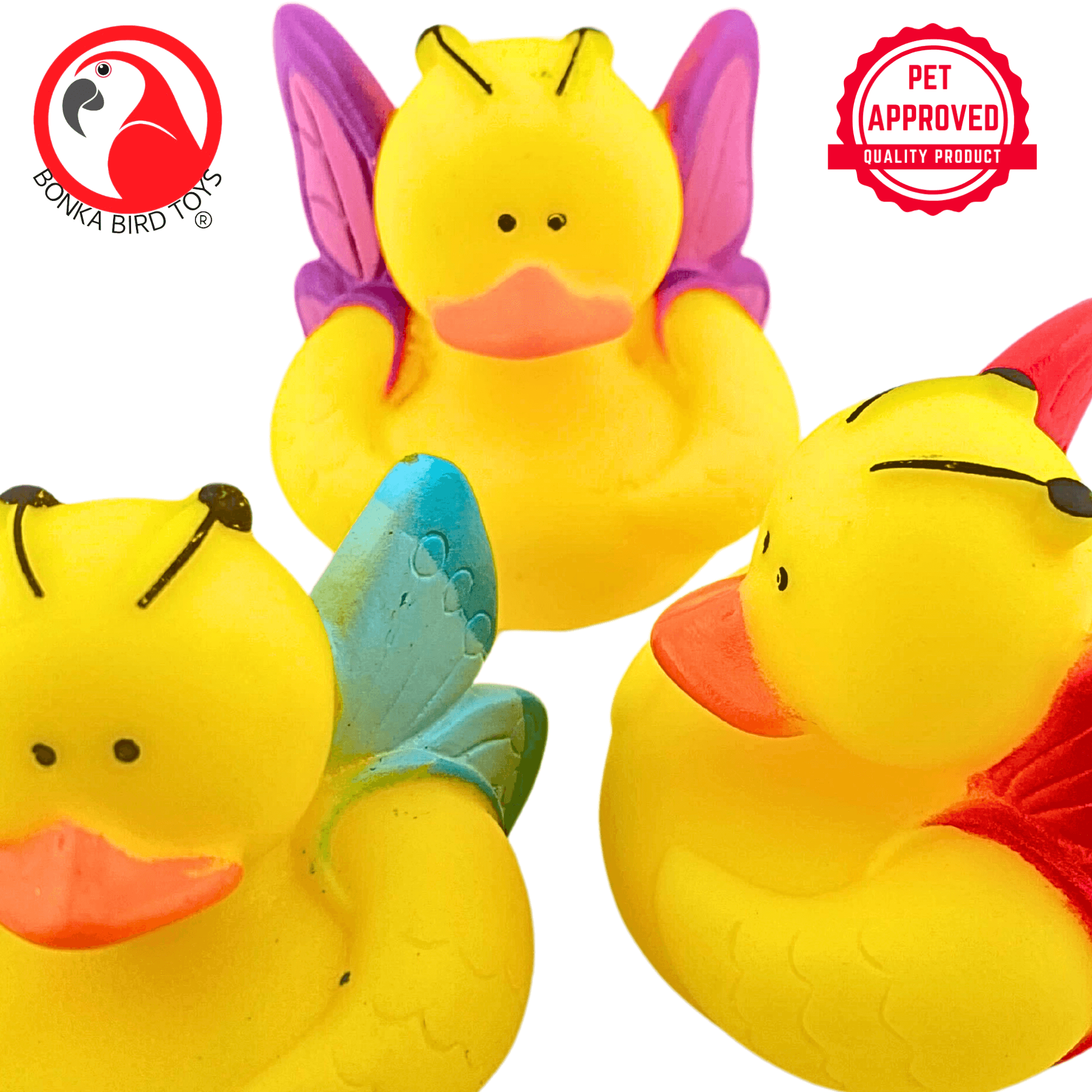 1440 Pk3 Butterfly Duck - Bonka Bird Toys