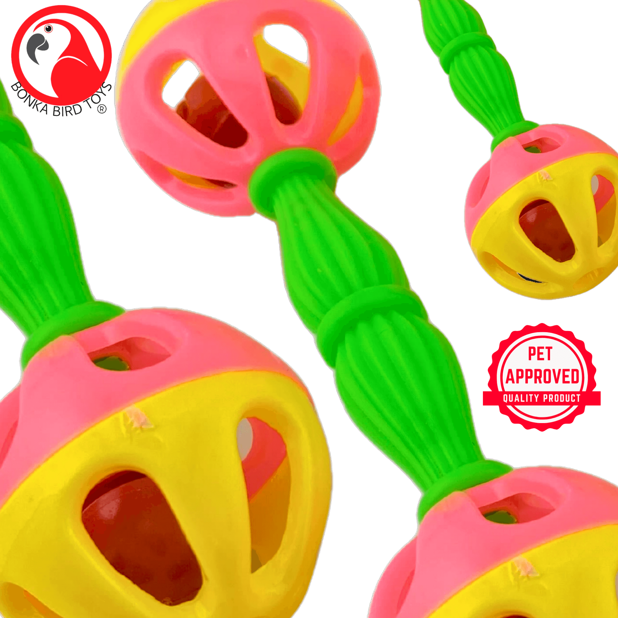 3161 Pk6 Birdie Barbell - Bonka Bird Toys