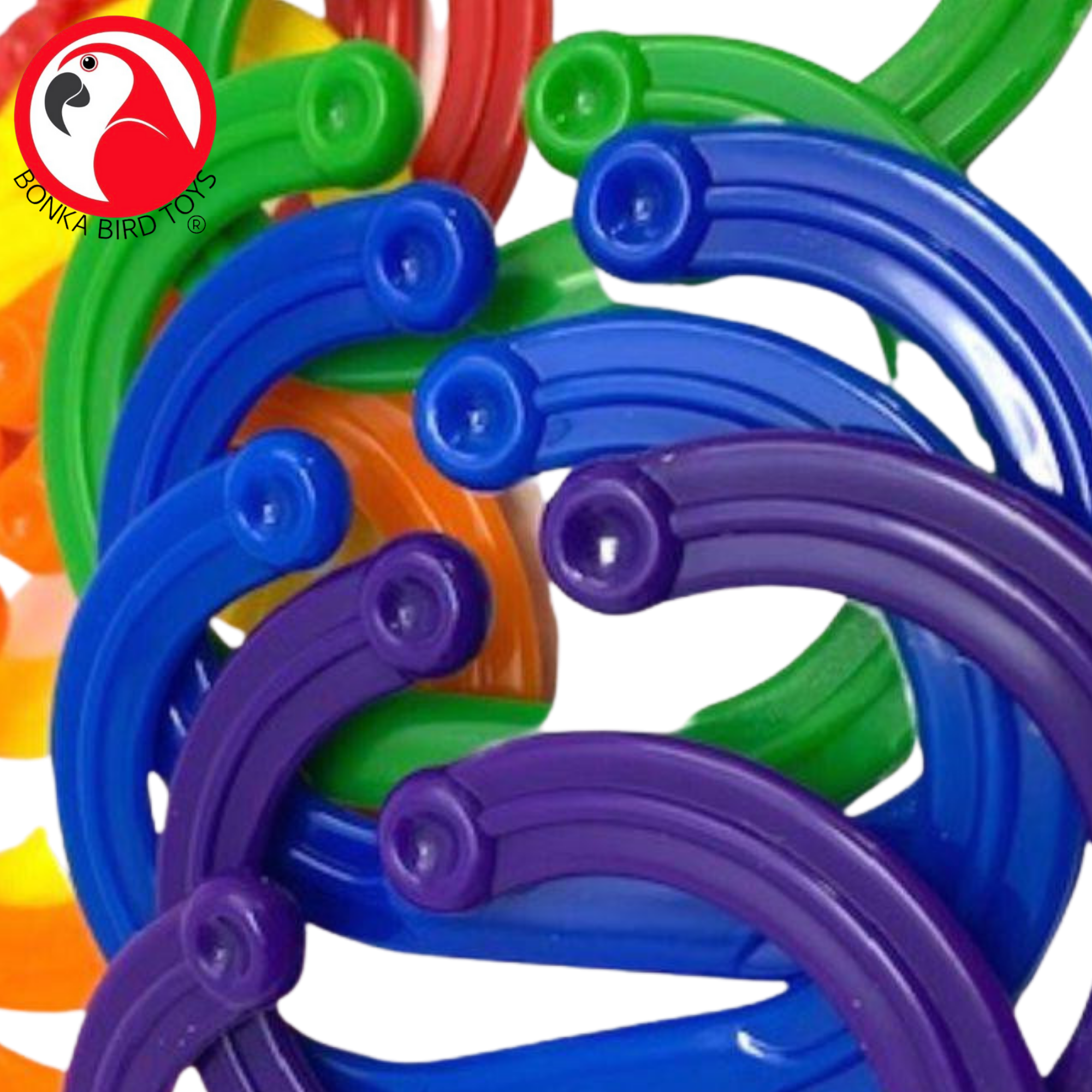 Large Plastic Jumbo "C" Links - Bonka Bird Toys