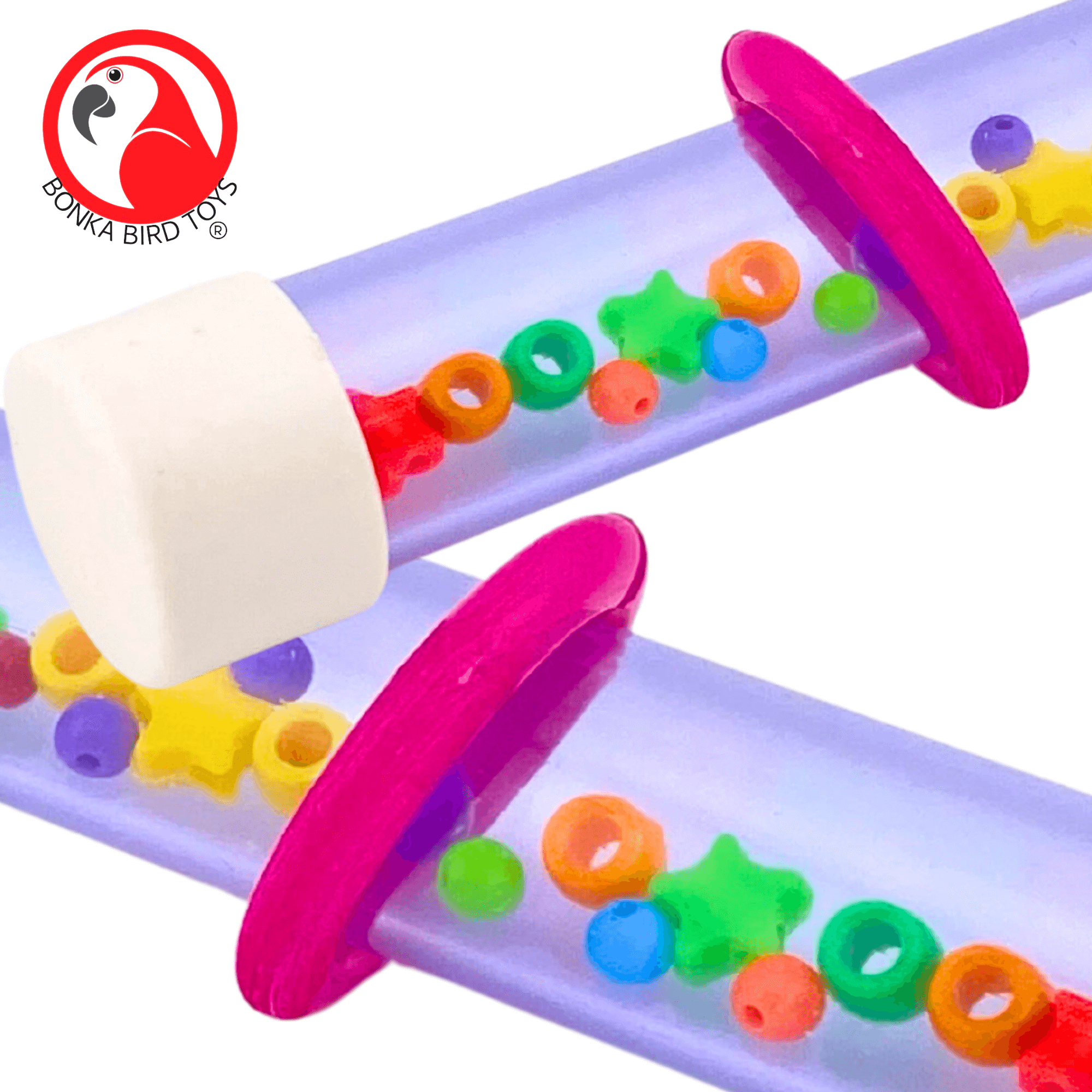 2633 Rattle Tube - Bonka Bird Toys