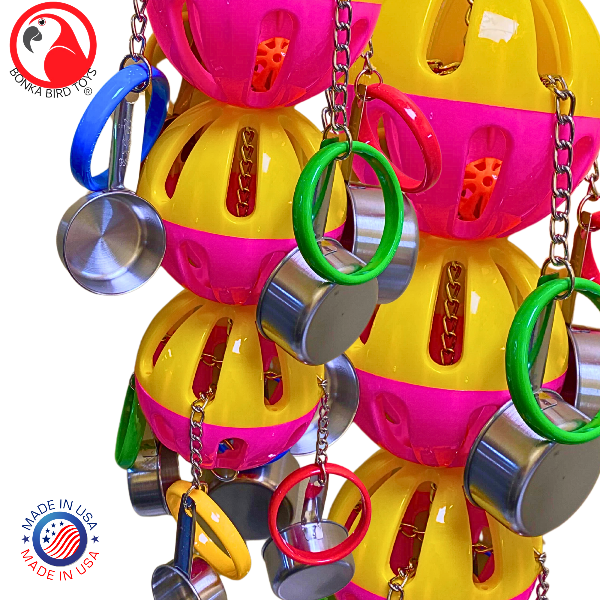 1429 Huge Triple Tuff Pot - Bonka Bird Toys