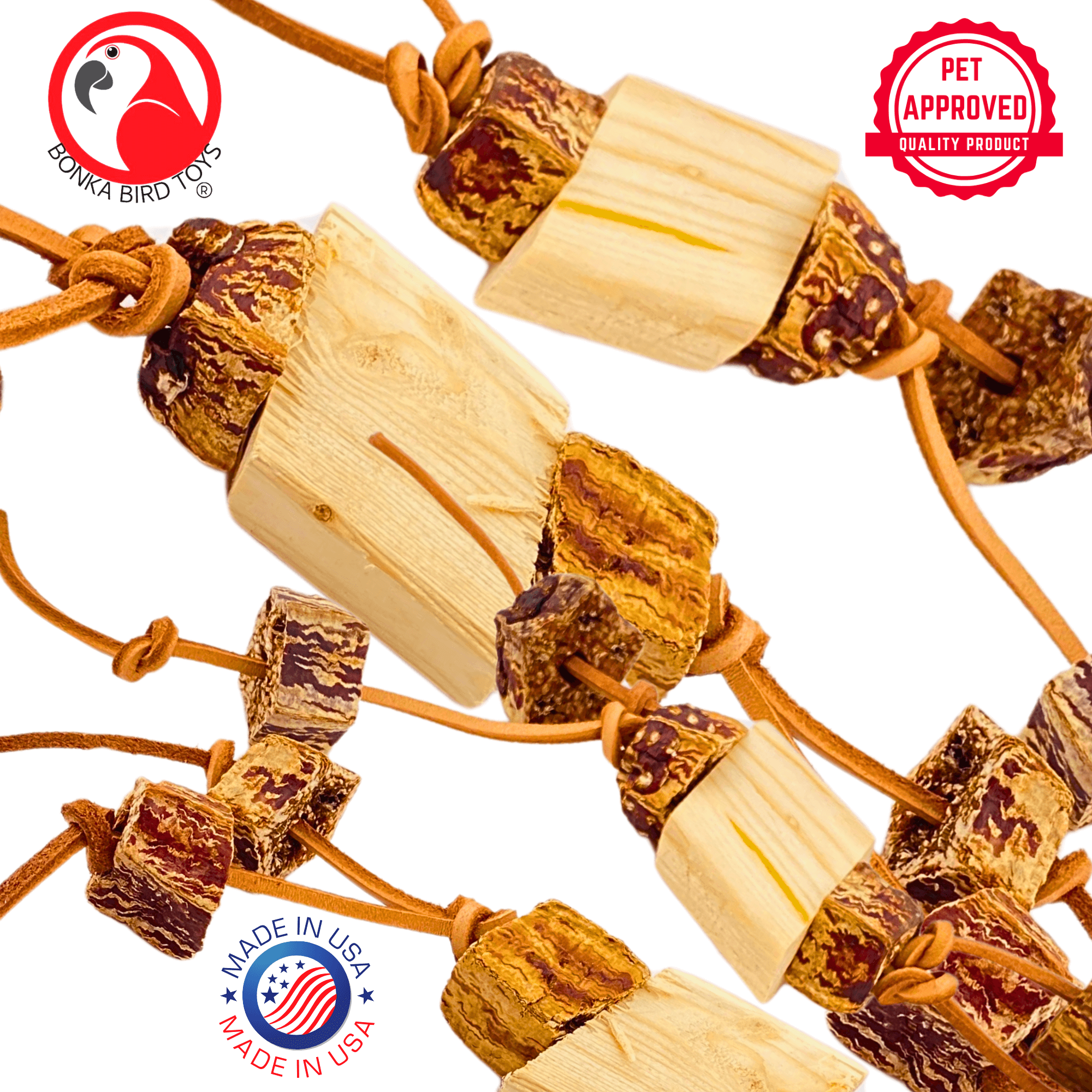 1128 Pk2 Natural Zig-Zag Nibbles - Bonka Bird Toys