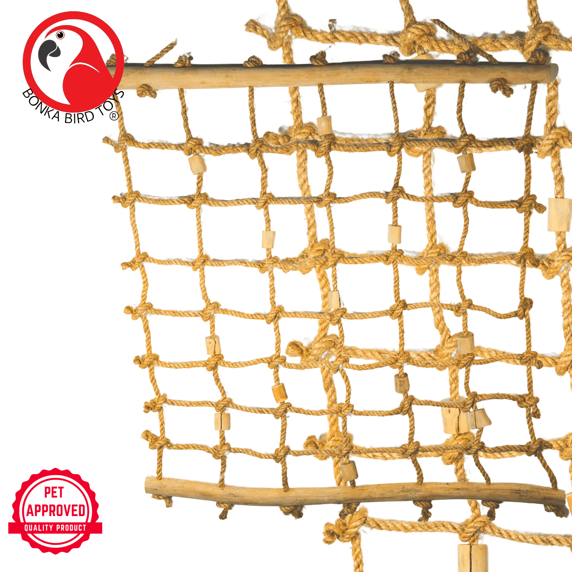 2657 Huge Hemp Java Cargo Net - Bonka Bird Toys