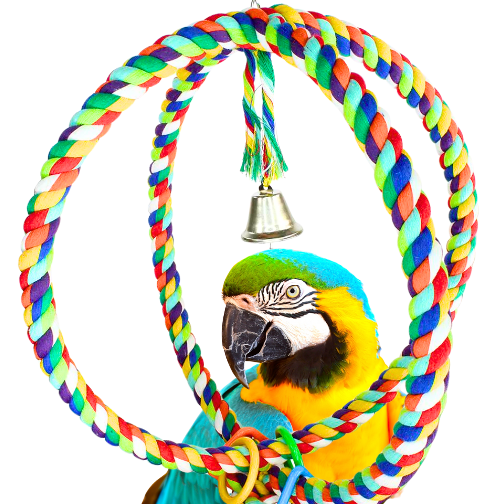 1411 Huge Globe Rope Swing - Bonka Bird Toys