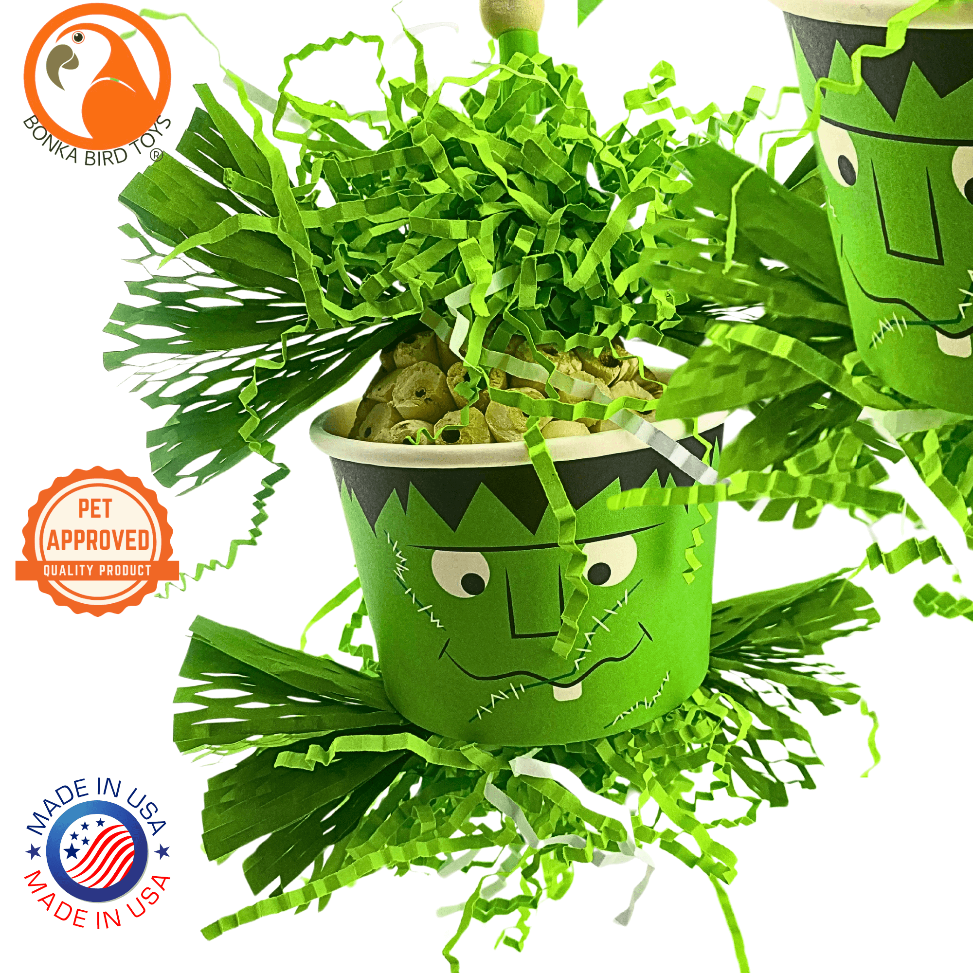 2712 Halloween Frankenstein Dish - Bonka Bird Toys