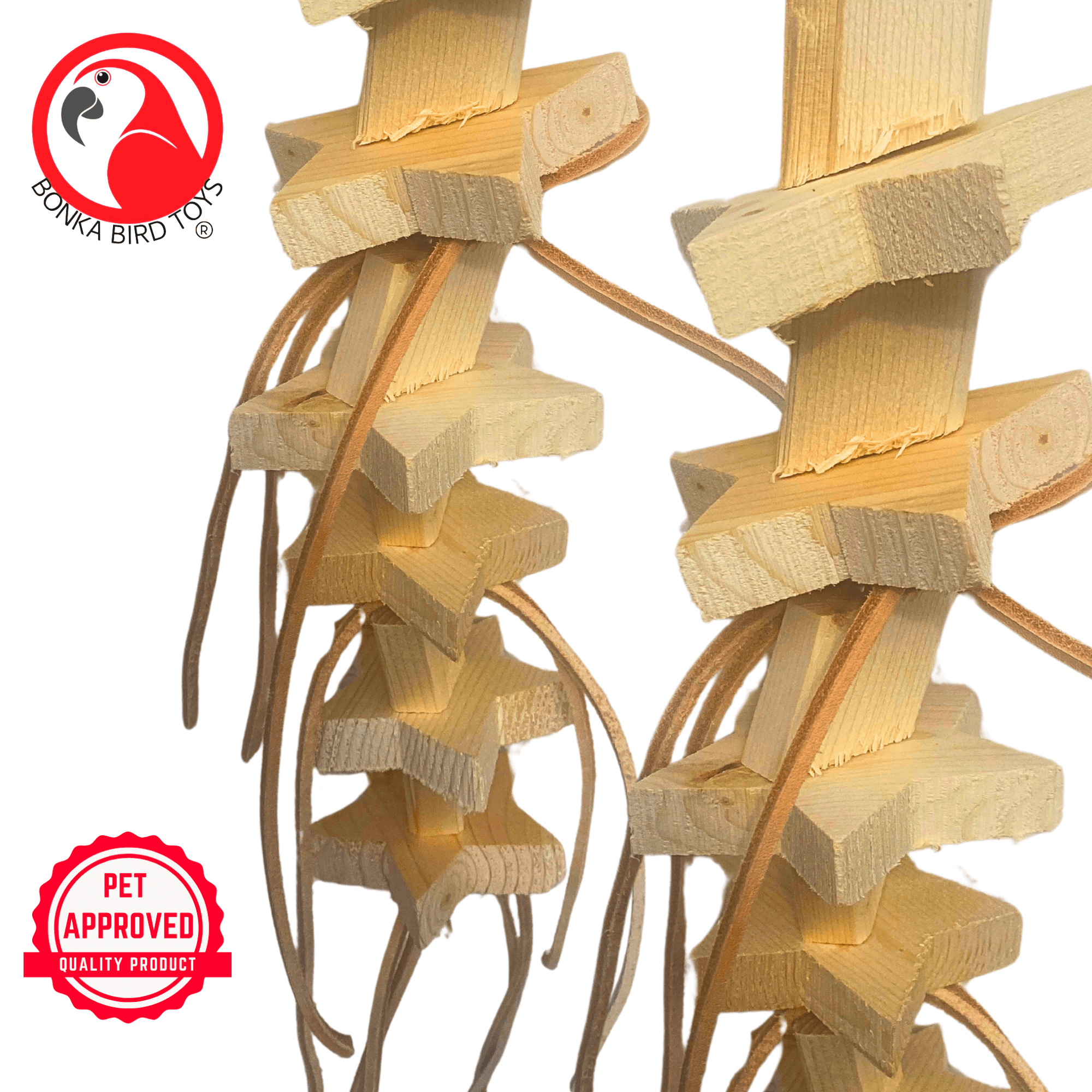 1516 Natural Chunky Star - Bonka Bird Toys