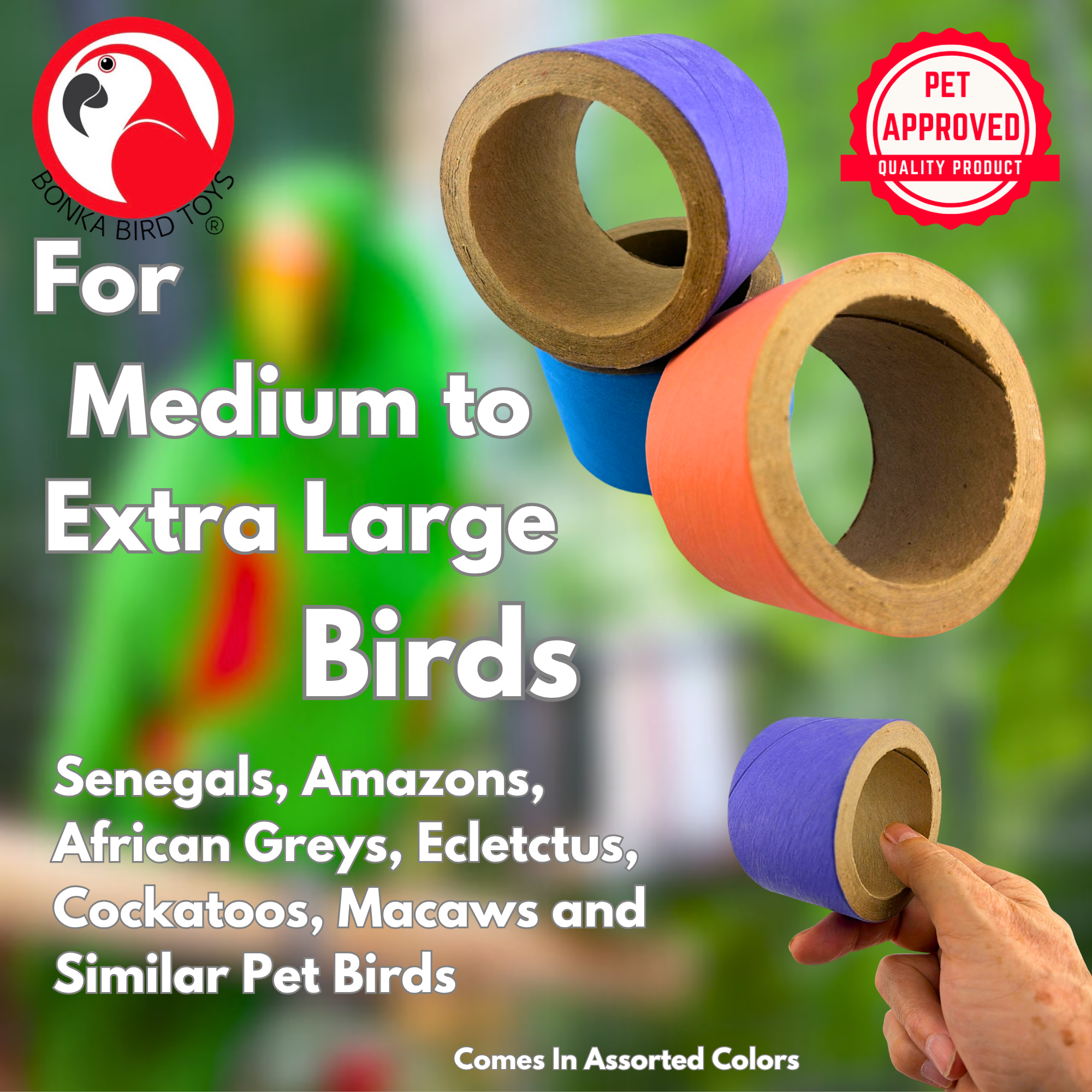 2782 Pk3 Big Fatty Bagels - Bonka Bird Toys