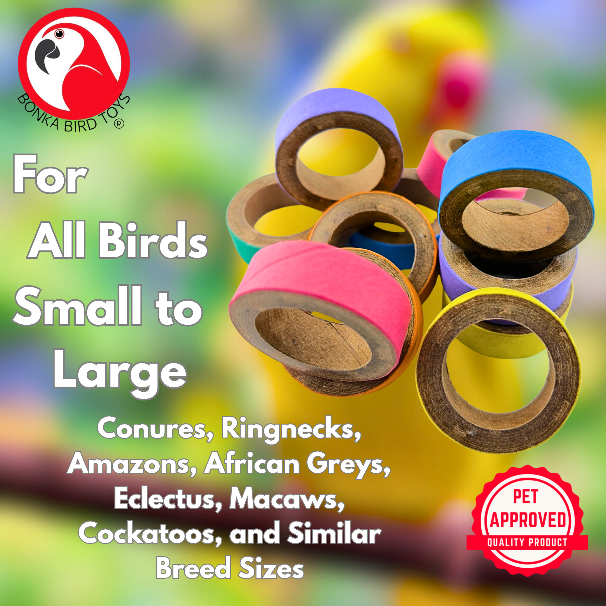 2780 Pk12 Mini Fat Bagels - Bonka Bird Toys