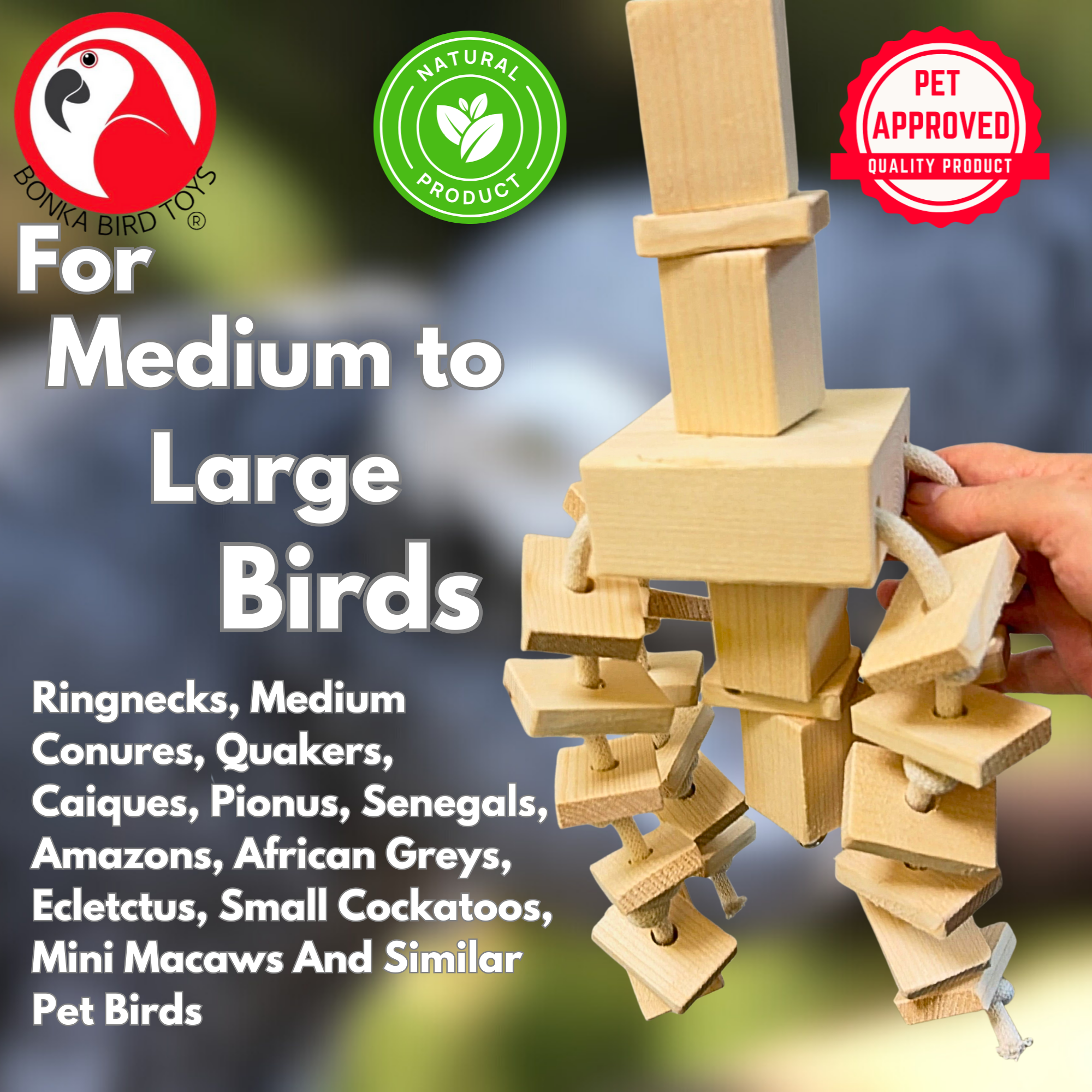 2763 Natural Cubic - Bonka Bird Toys