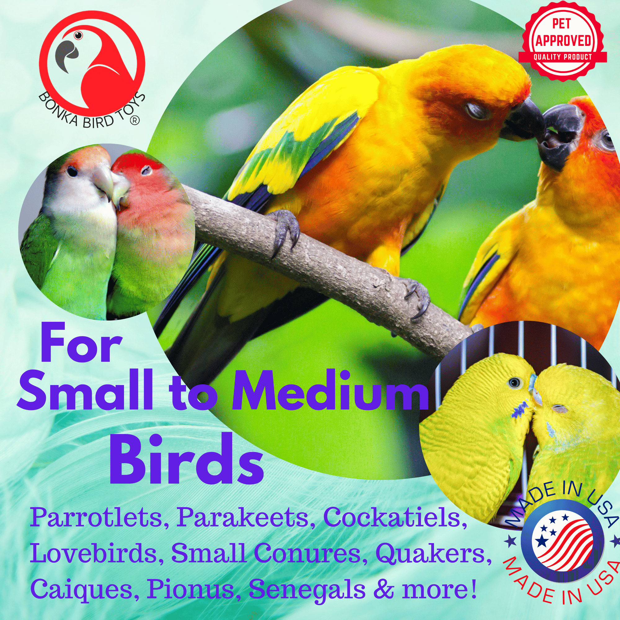 2957 Triple Pink Duck - Bonka Bird Toys