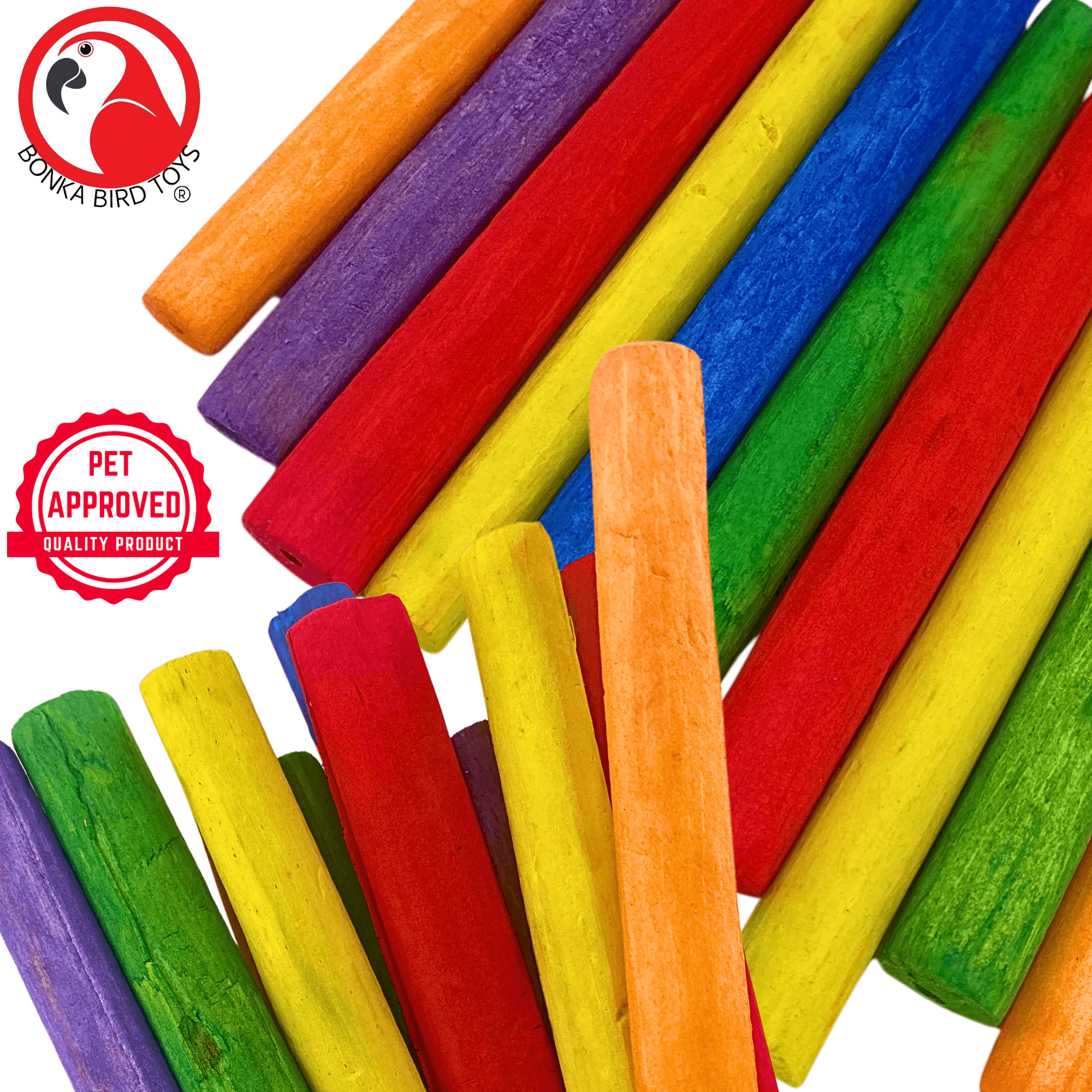 2638 Pk12 Thin Colored Sola Sticks - Bonka Bird Toys