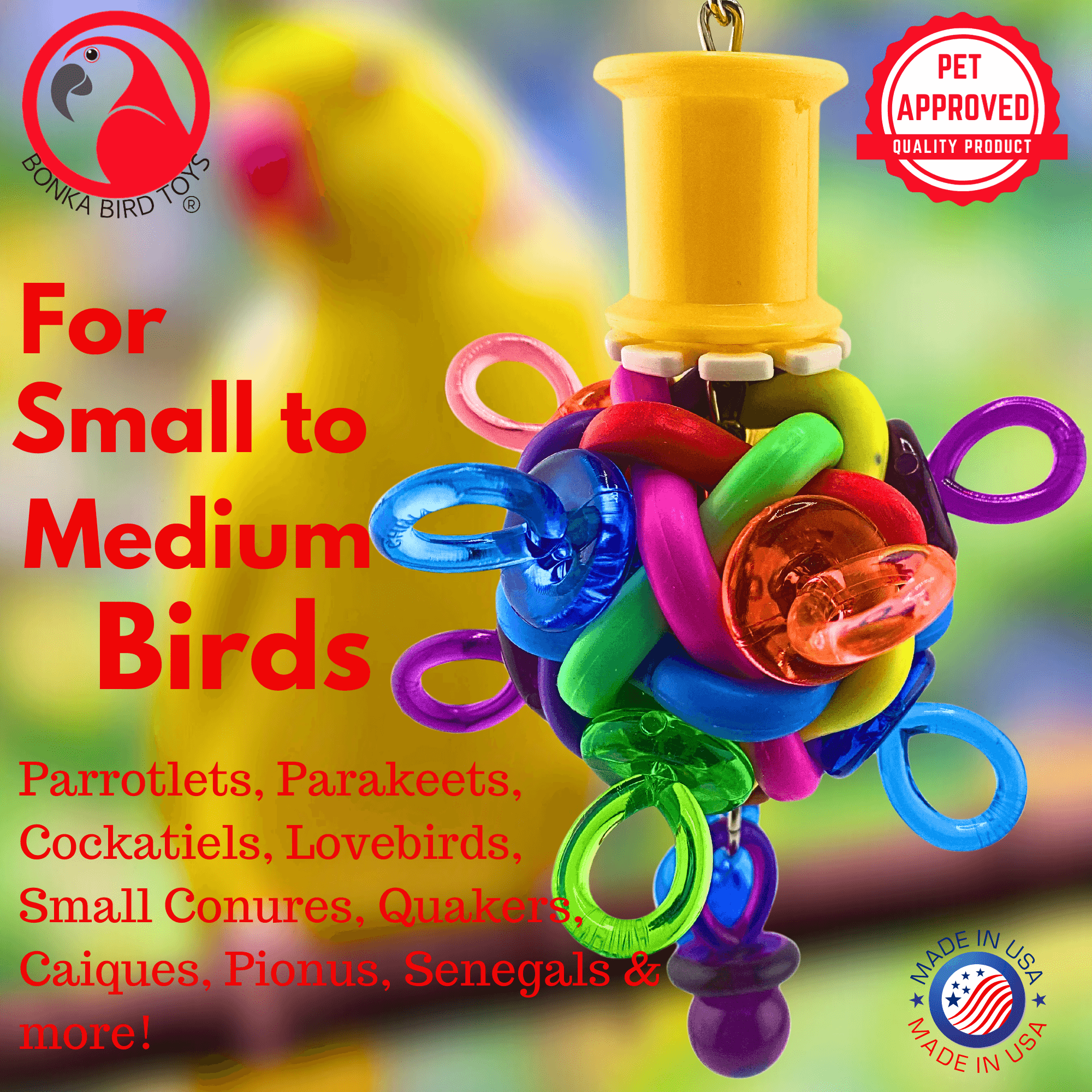 1072 Paci Ball Spin - Bonka Bird Toys