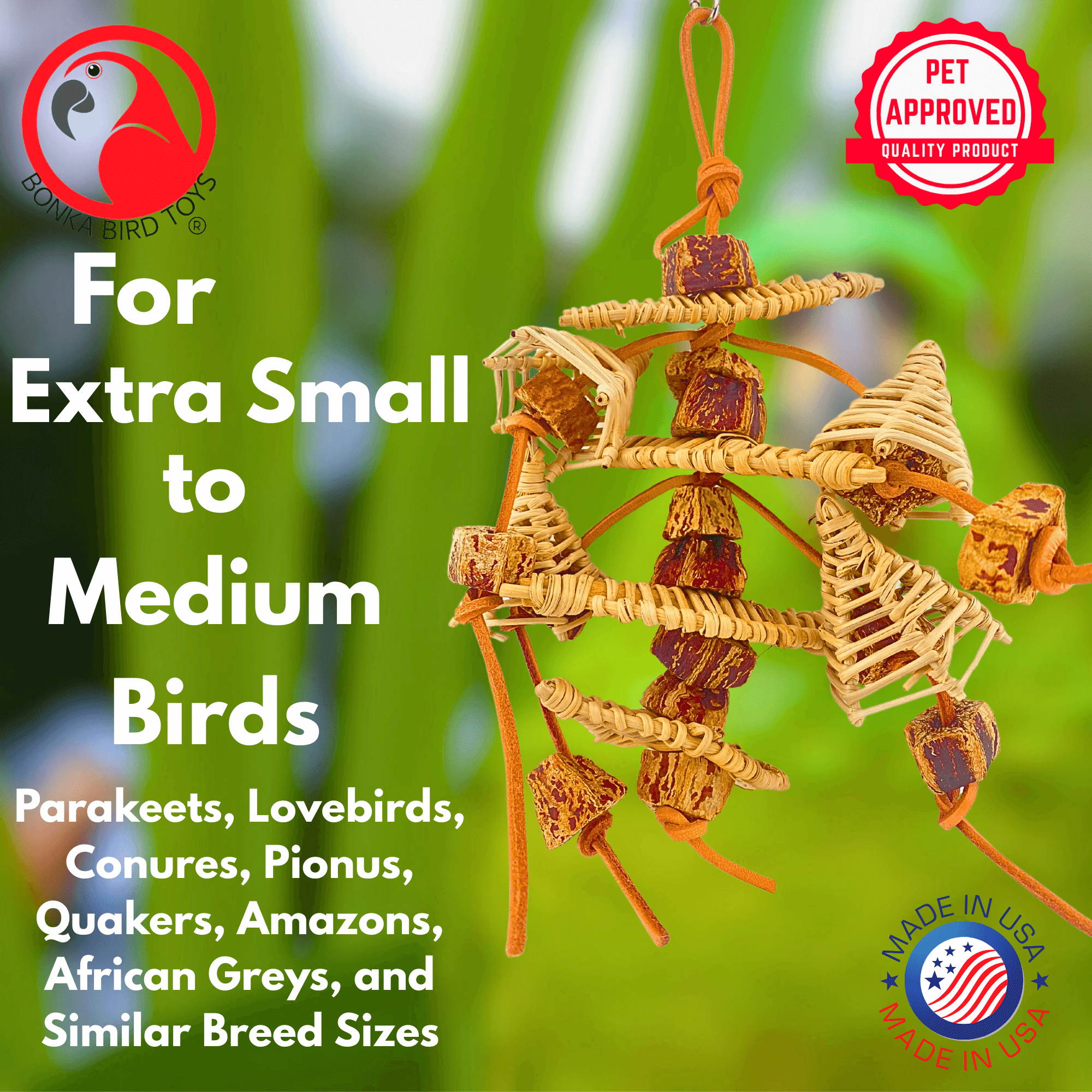 1145 Mahogany Jumble - Bonka Bird Toys