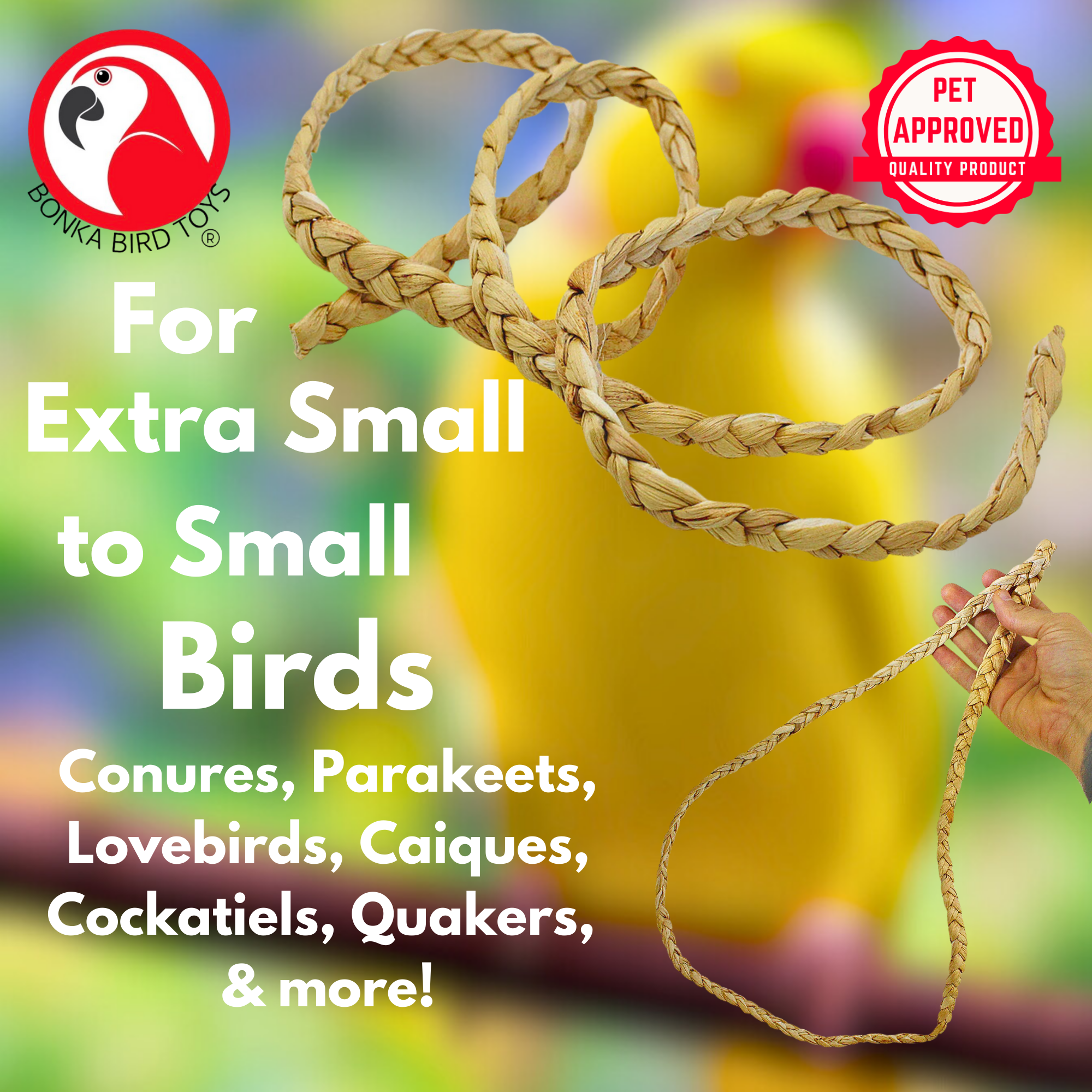 2135 Braided 48-Inch Palm Rope - Bonka Bird Toys