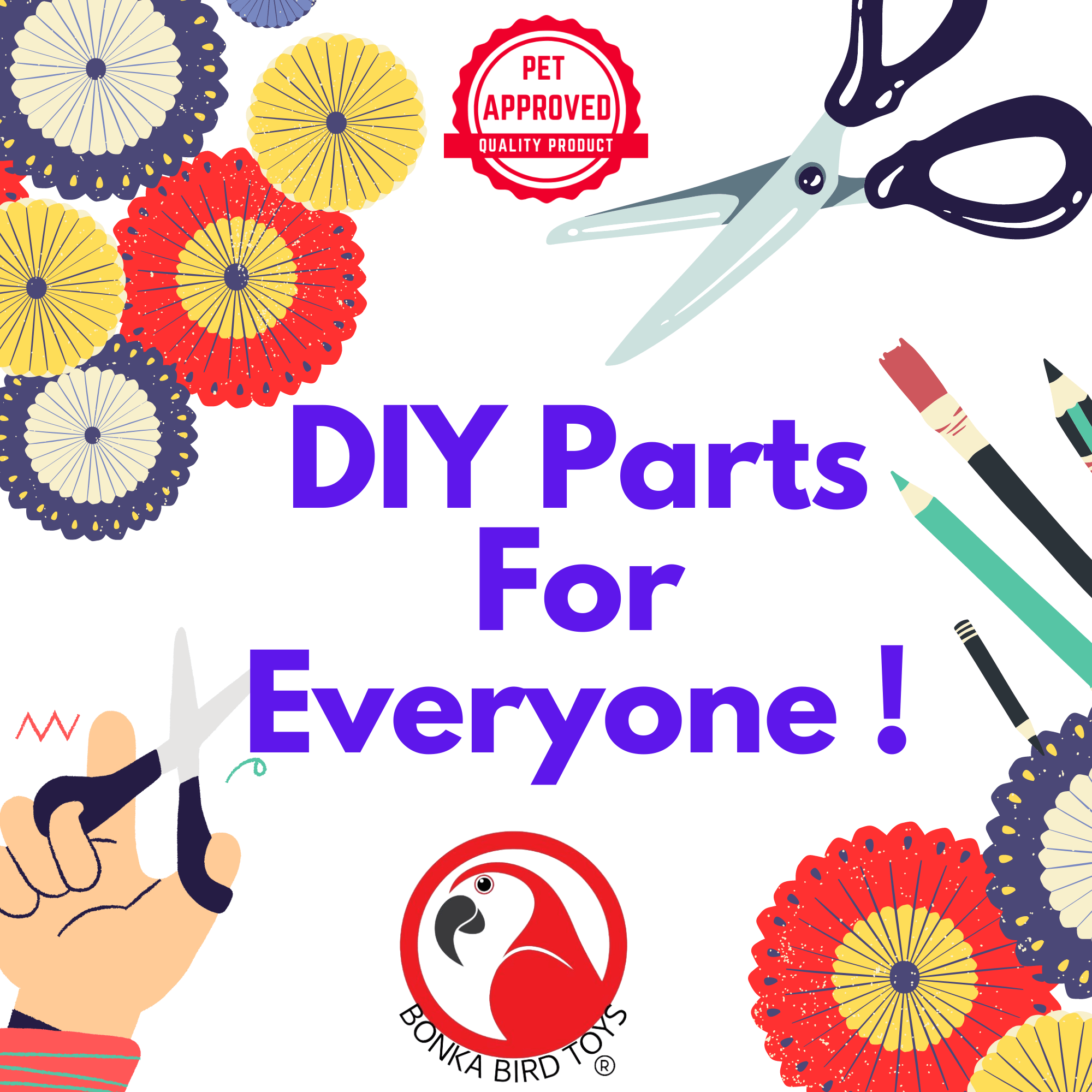 1249 Pk100 Wooden Pre-Drilled Beads - Bonka Bird Toys