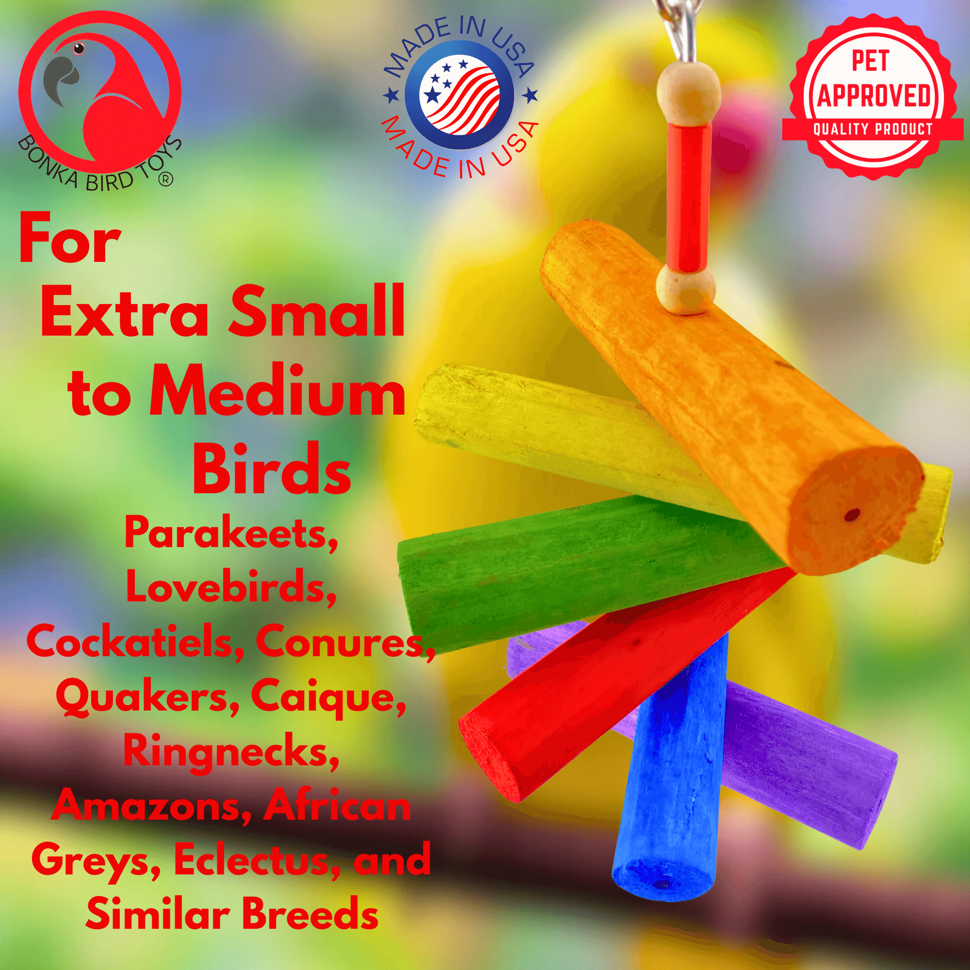 2036 Rainbow Sola - Bonka Bird Toys
