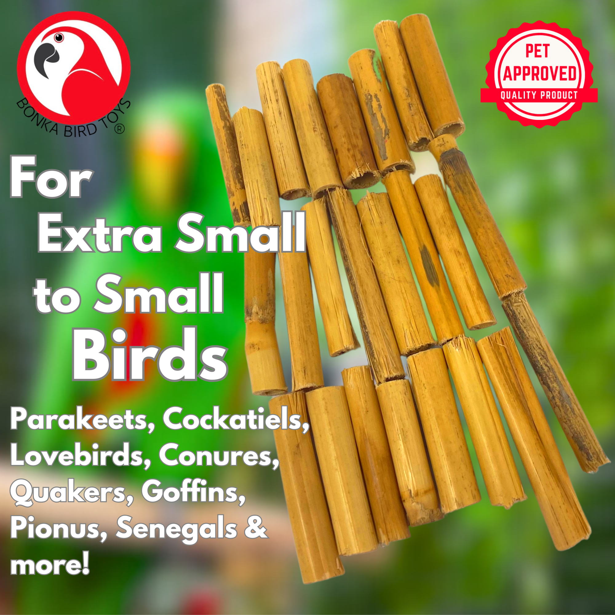 2941 Pk24 Bamboo Sticks - Bonka Bird Toys