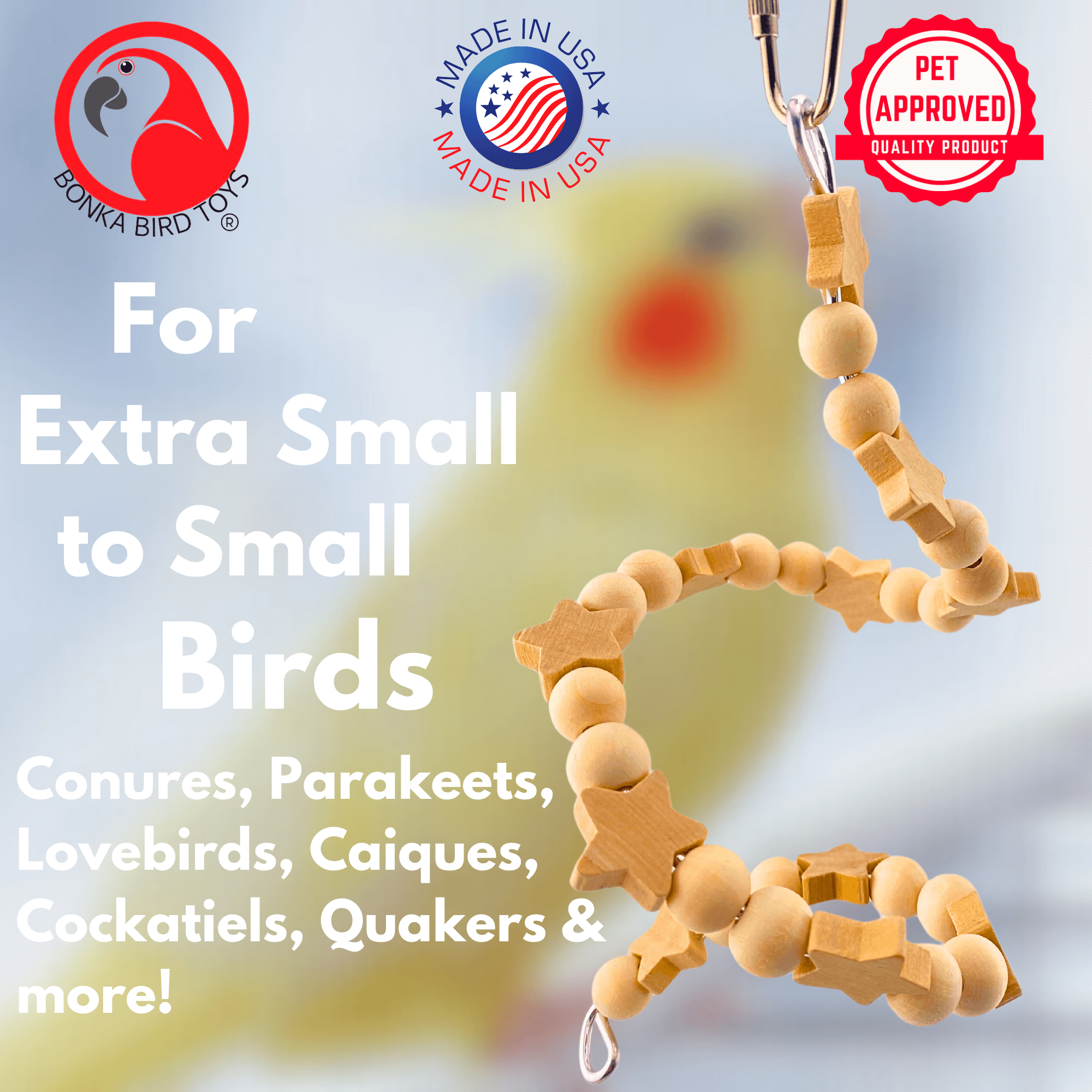 1191 Natural Starry Spiral - Bonka Bird Toys