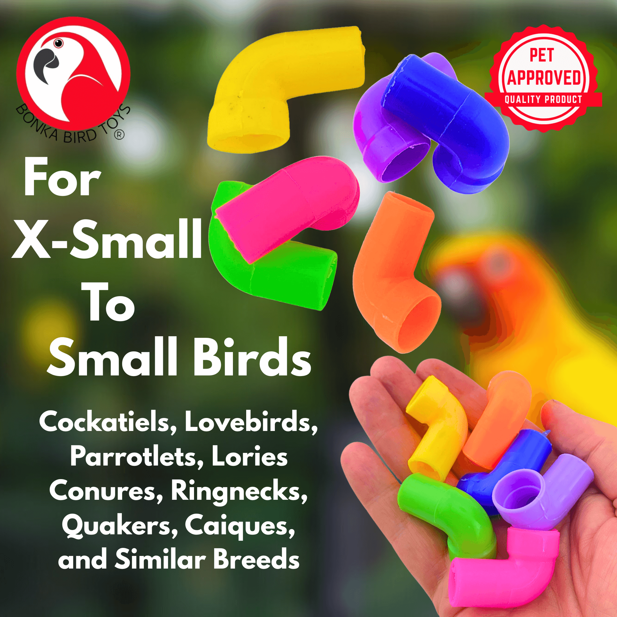 3807 Pk6 Plastic Pipe Elbow Tubes - Bonka Bird Toys