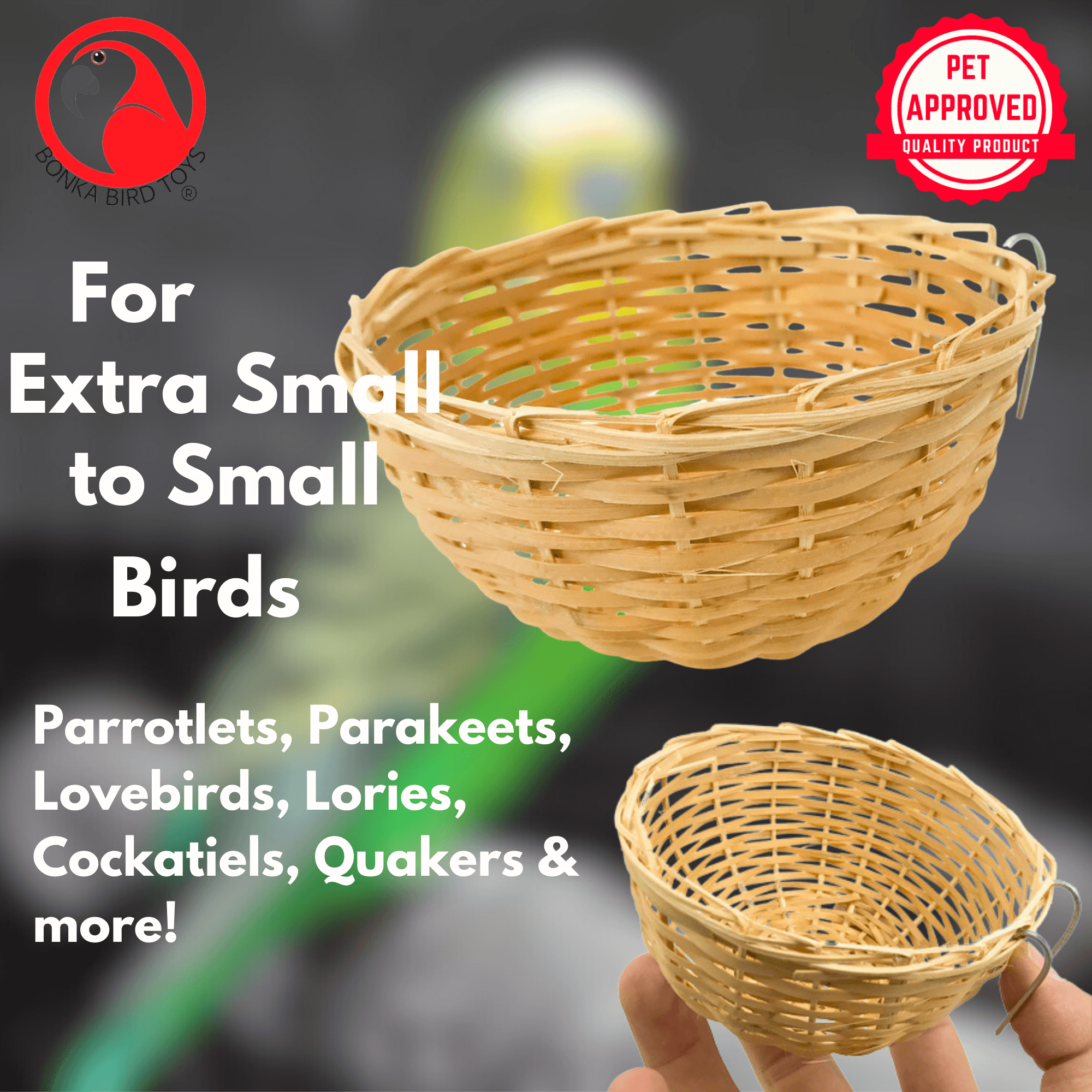 1687 Natural Bamboo Nest - Bonka Bird Toys