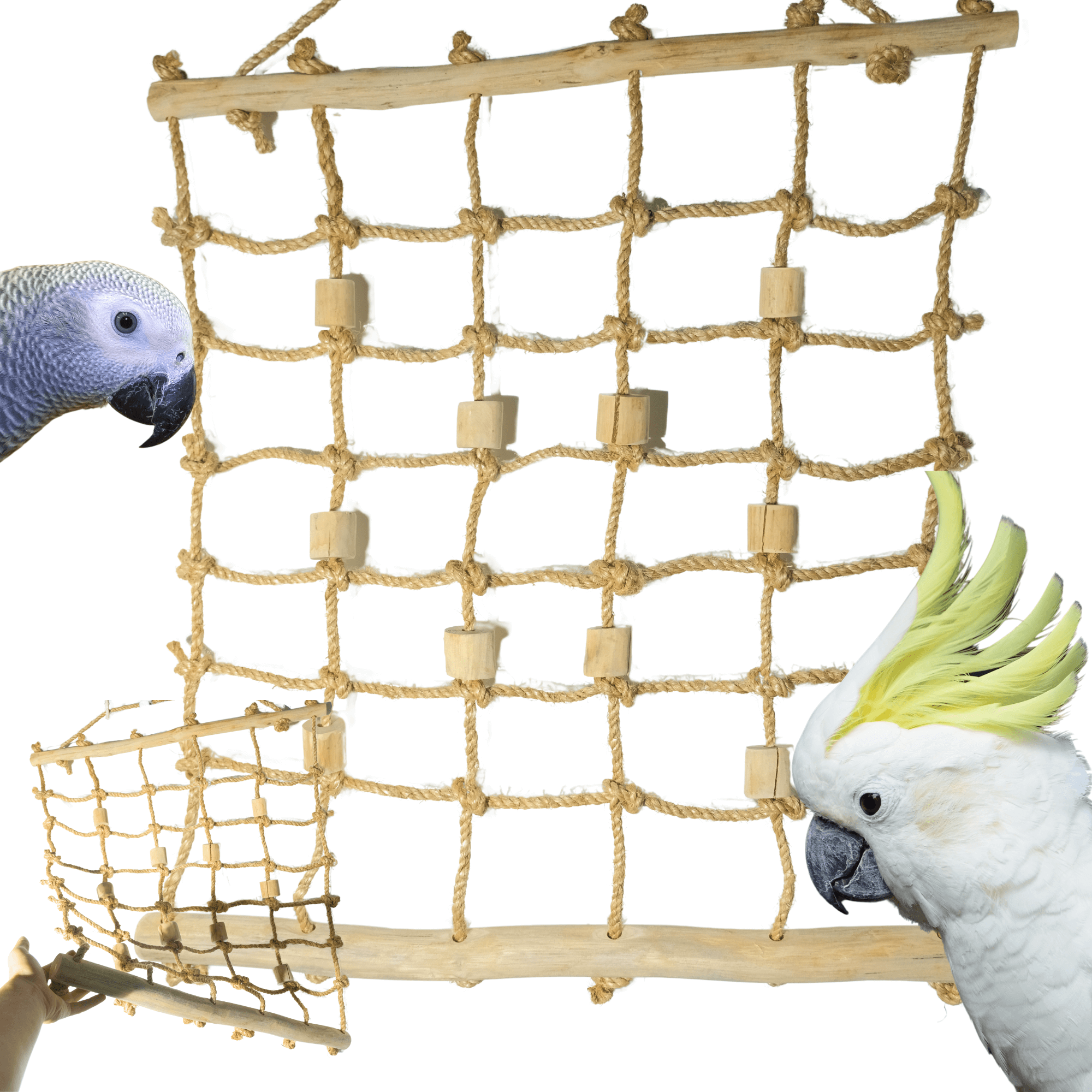 2656 Large Hemp Java Cargo Net - Bonka Bird Toys